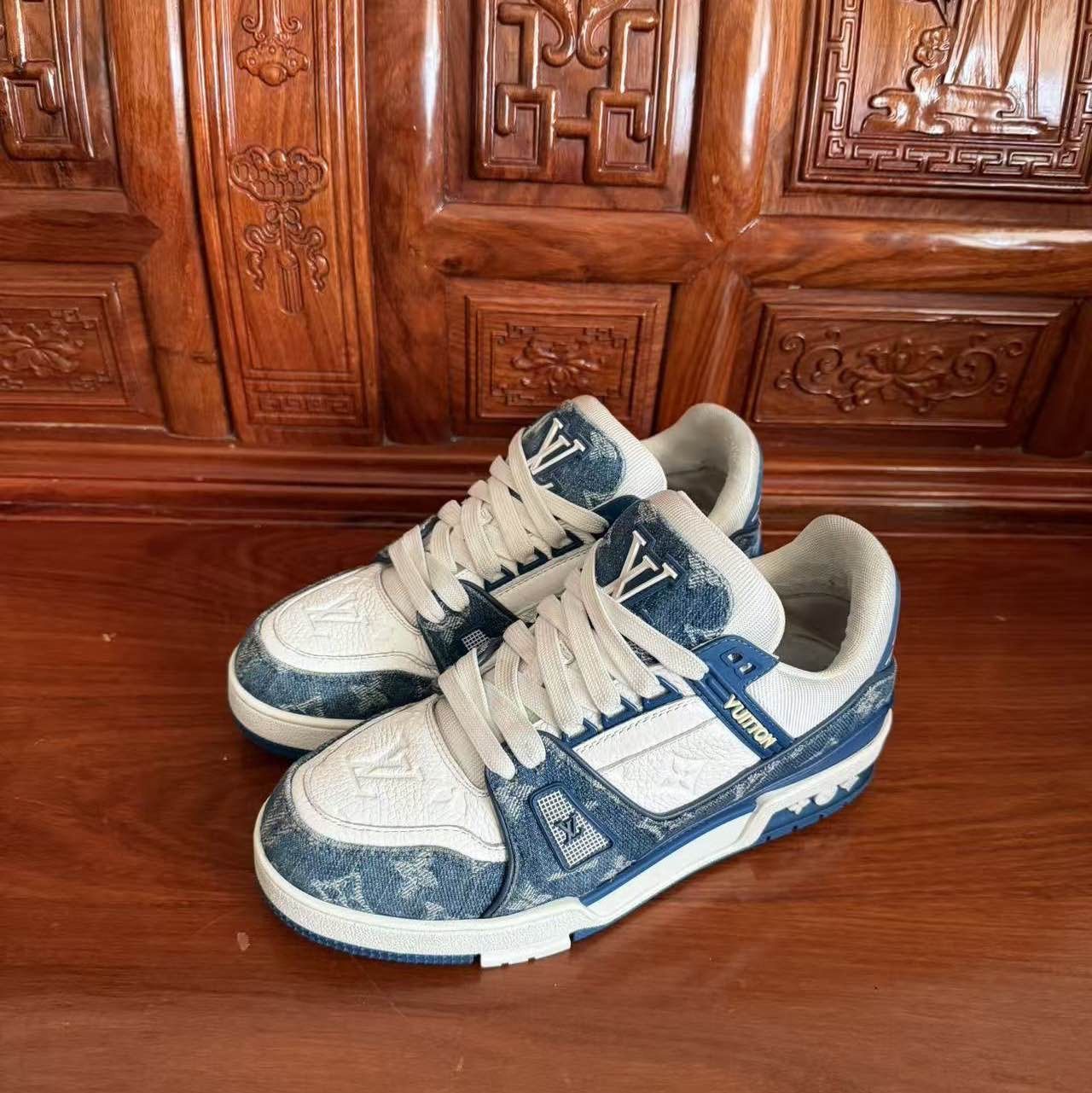 Louis Vuitton Louis Vuitton Monogram Denim Trainer Sneakers Size 38 Size US 8 / IT 38 - 1 Thumbnail