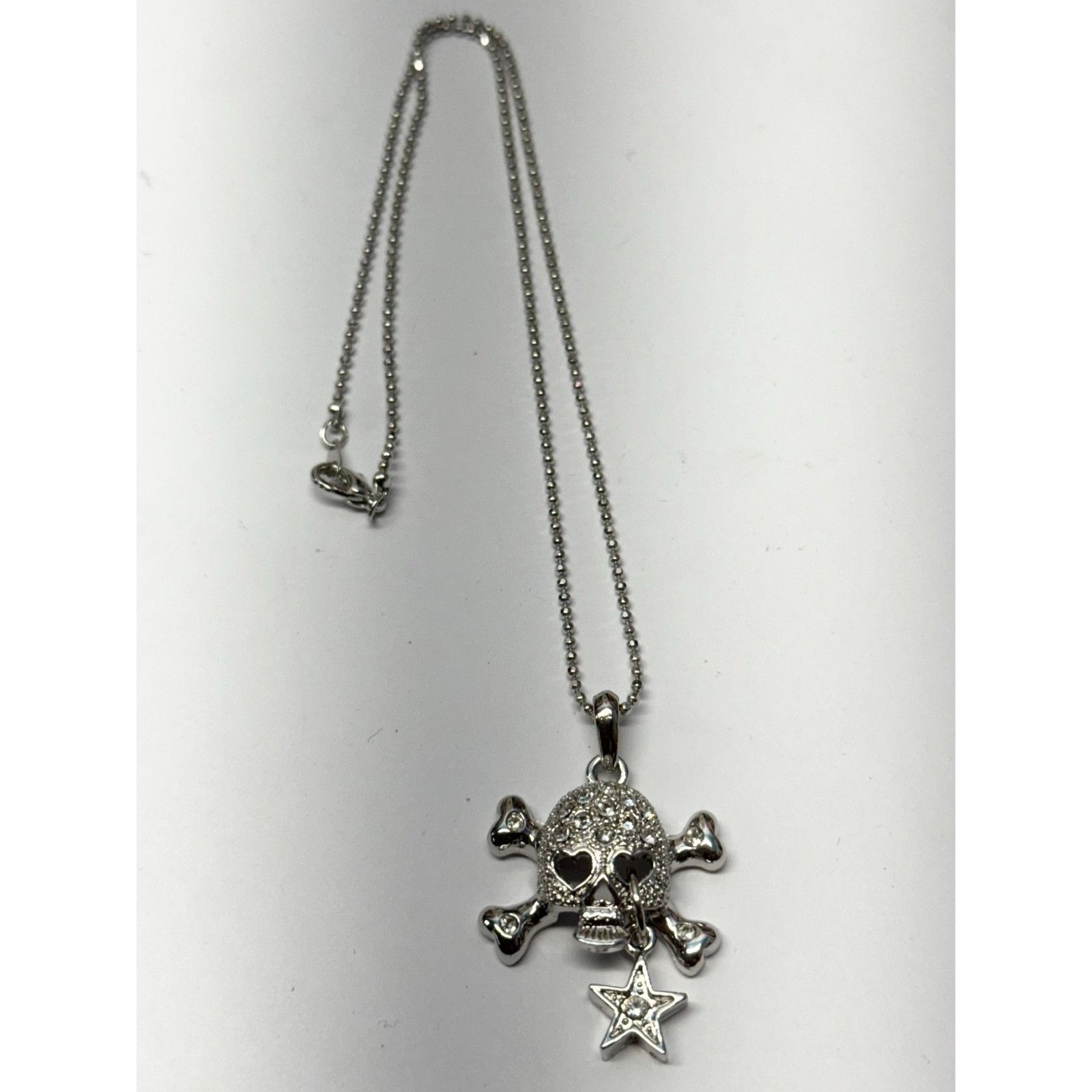 Other Vintage rhinestone skull and bone star charm bead chain neck Size ONE SIZE - 3 Thumbnail