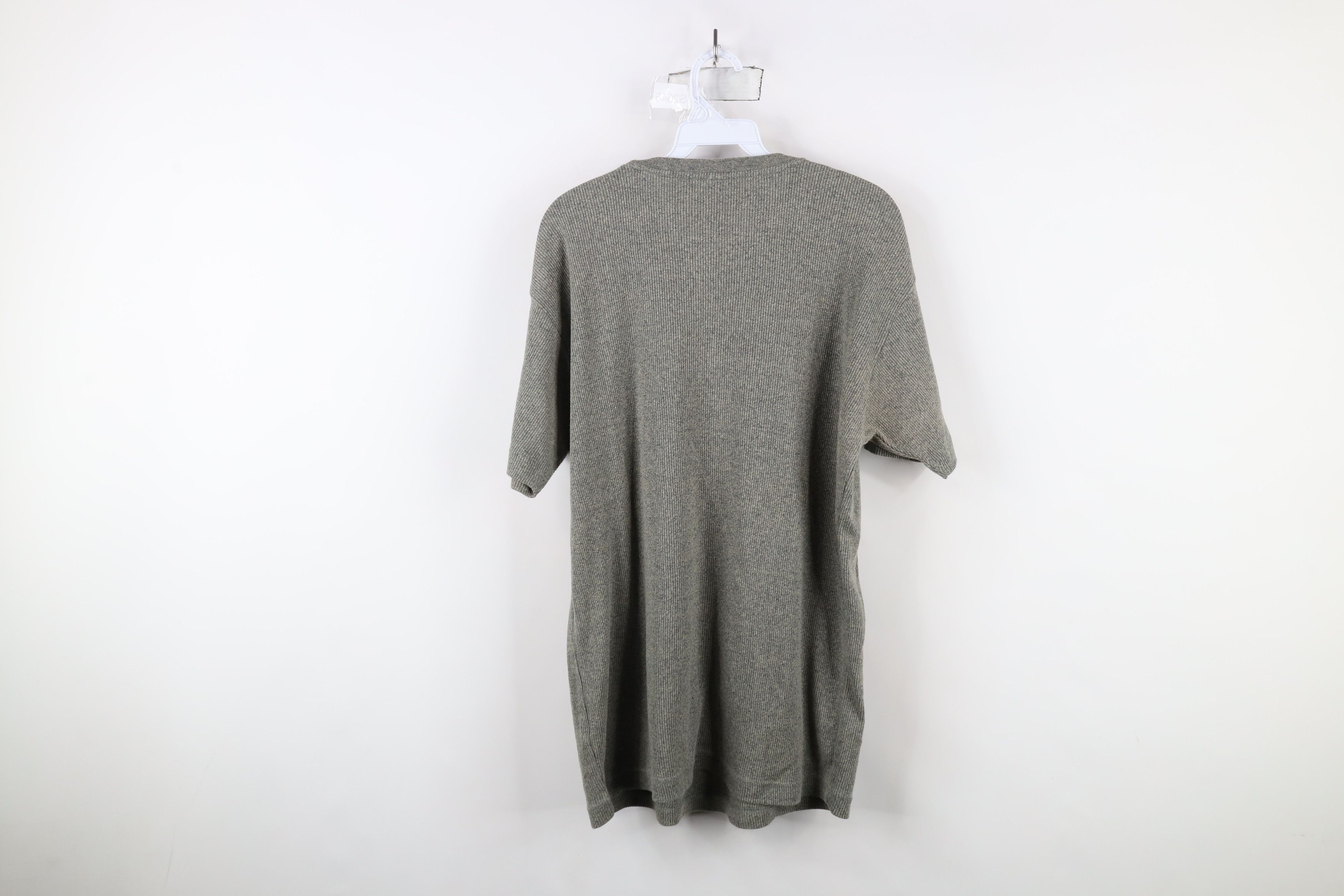 Vintage Vintage 90s Streetwear Ribbed Knit Short Sleeve T-Shirt Size US M / EU 48-50 / 2 - 9 Thumbnail