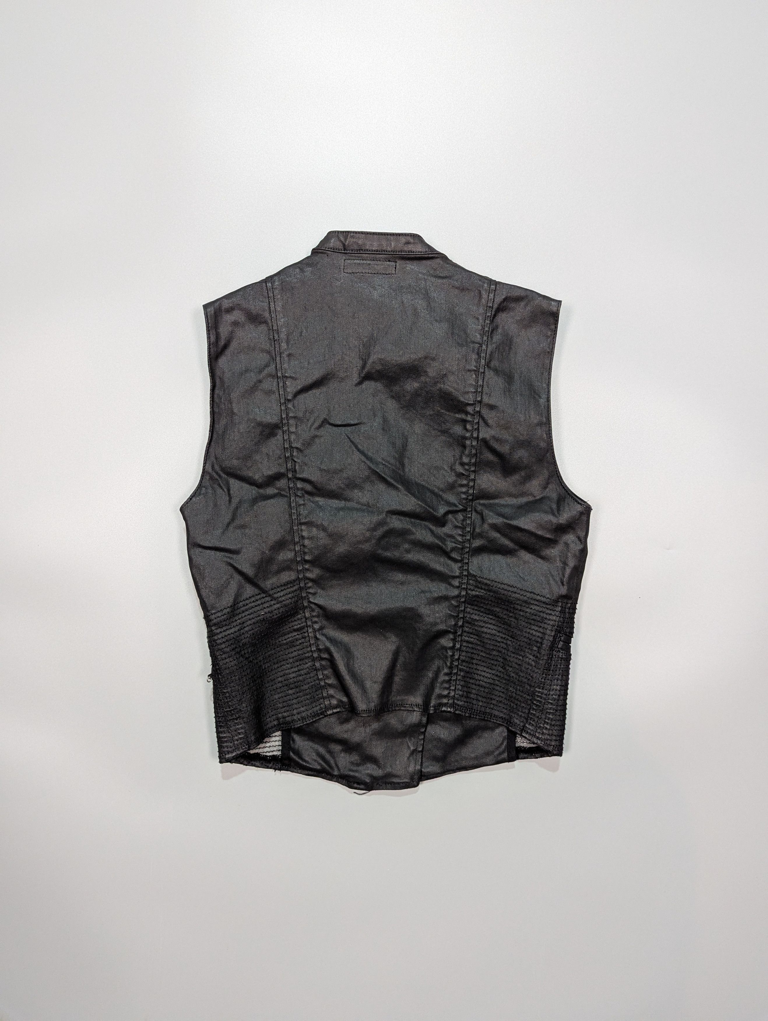 Guess GUESS Women's Shiny Black Rare Biker Rocker Vest/Waistcoat Size XS / US 0-2 / IT 36-38 - 9 Thumbnail