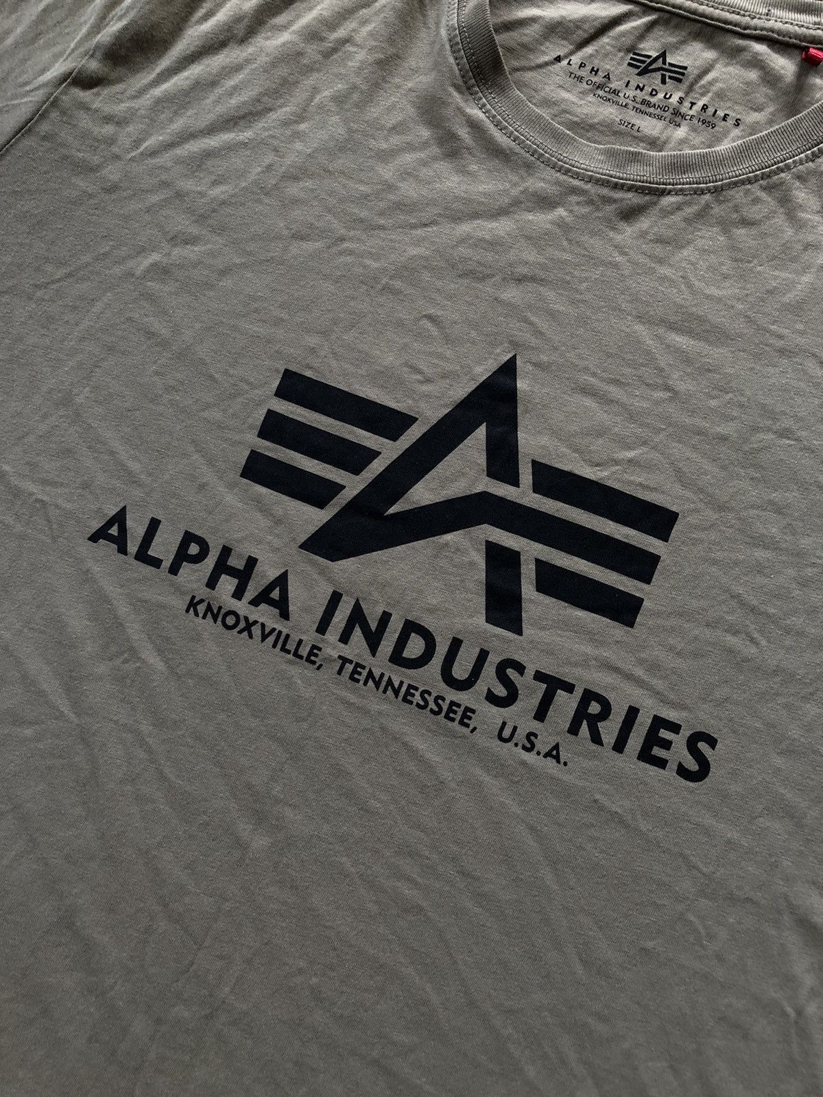 Alpha Industries × Vintage 🫒 ALPHA INDUSTRIES RETRO T-SHIRT BIG LOGO Y2K 90’s Size US L / EU 52-54 / 3 - 2 Thumbnail