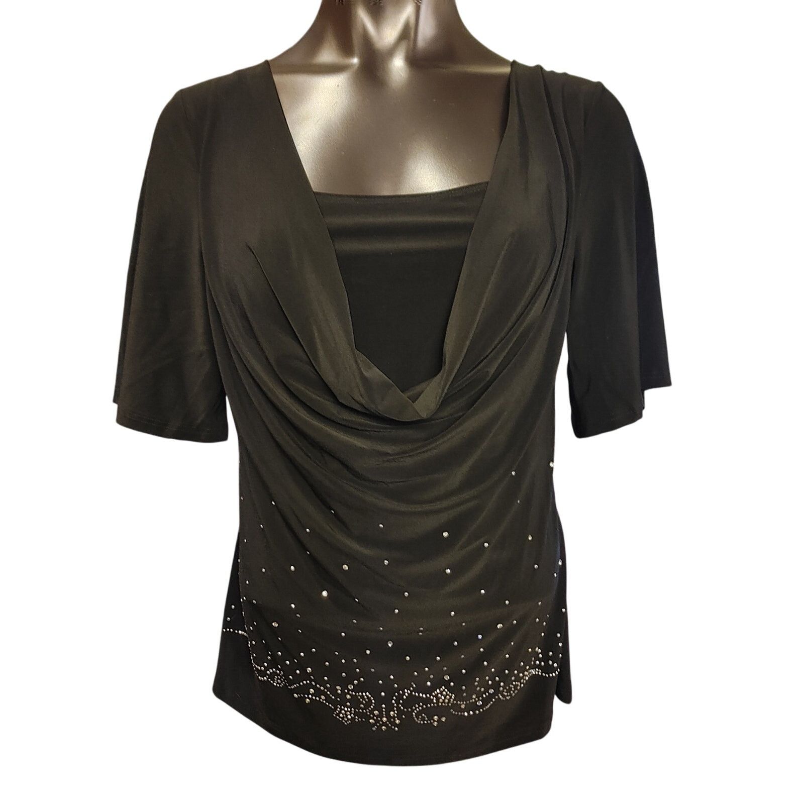 Other Haley Kelly Fashion Women's XL Black Party Fashion Blouse Size XL / US 12-14 / IT 48-50 - 1 Thumbnail