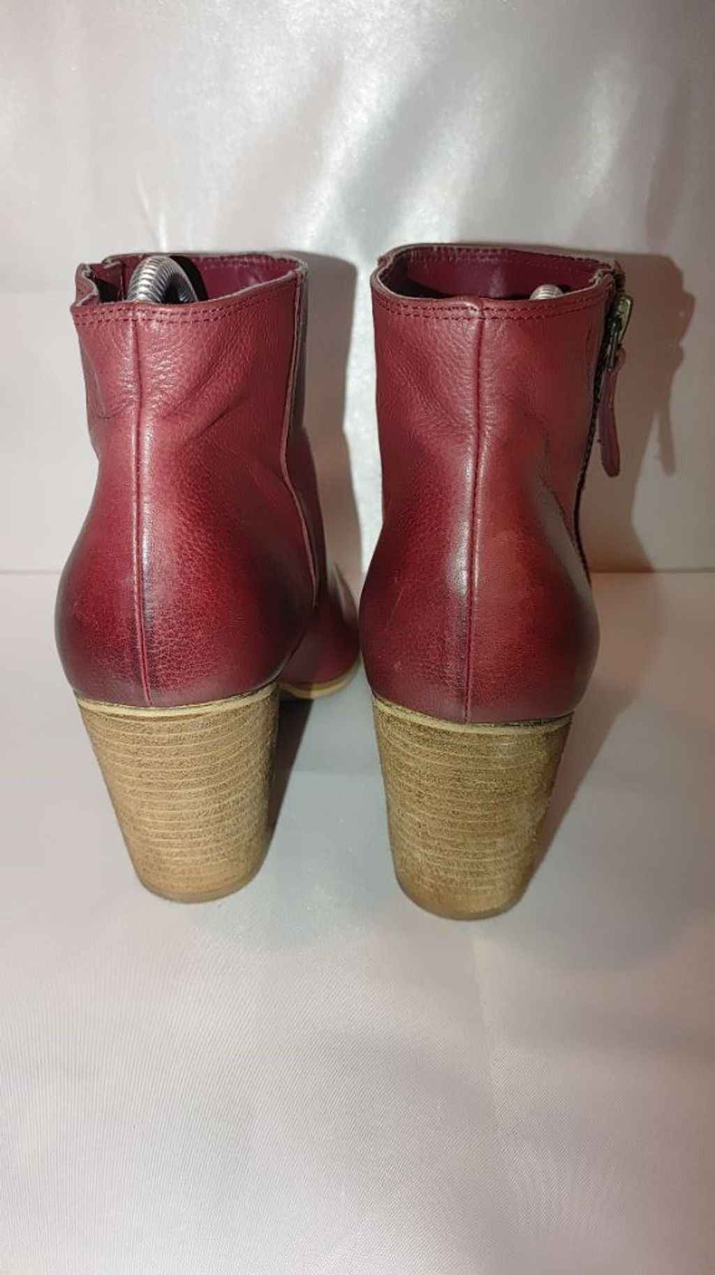 Nordstrom BP Brass Plum Leather Booties Size 8M Size US 8 / IT 38 - 5 Thumbnail