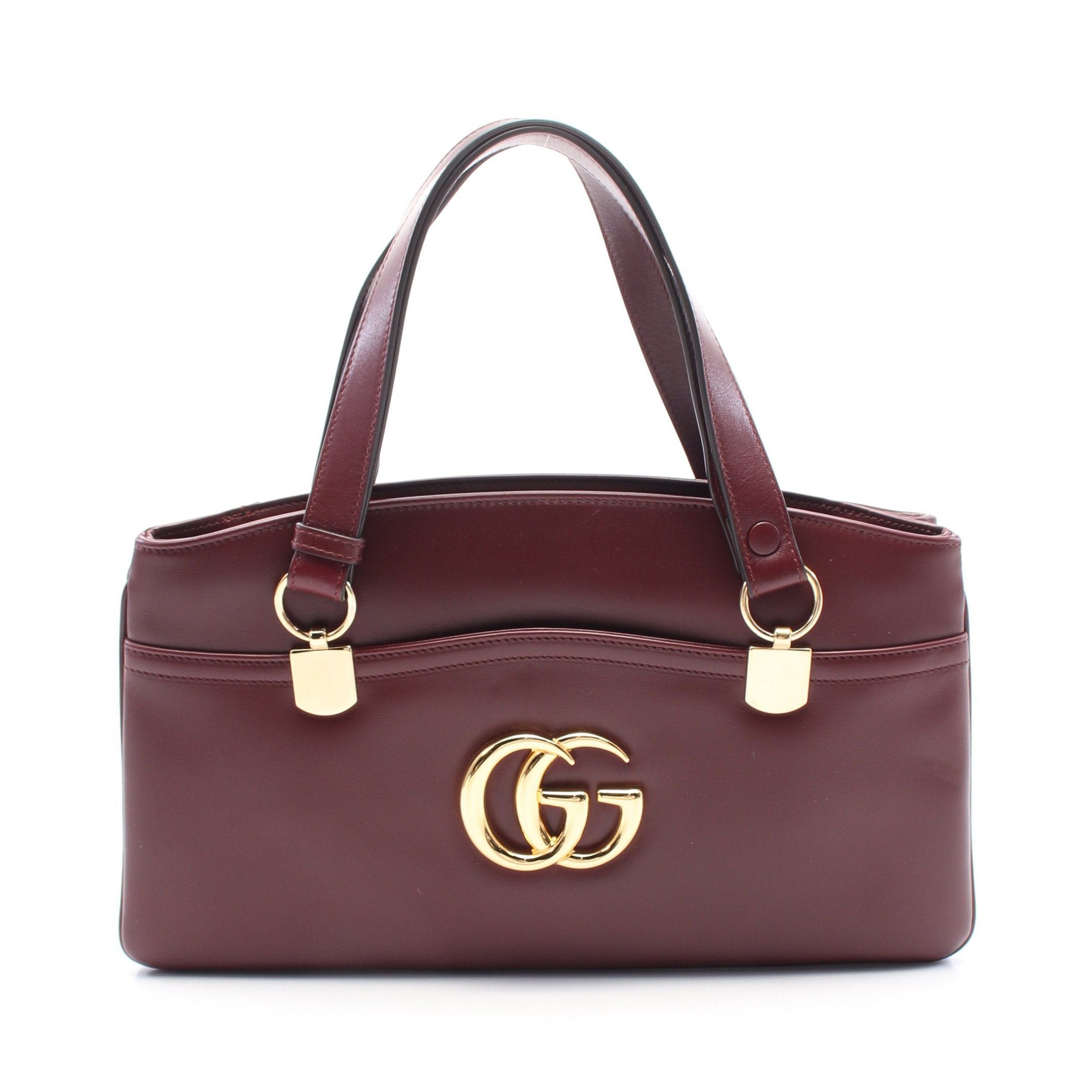 Gucci Gucci Ally Gg Marmont Handbag Leather Bordeaux Size ONE SIZE - 1 Thumbnail