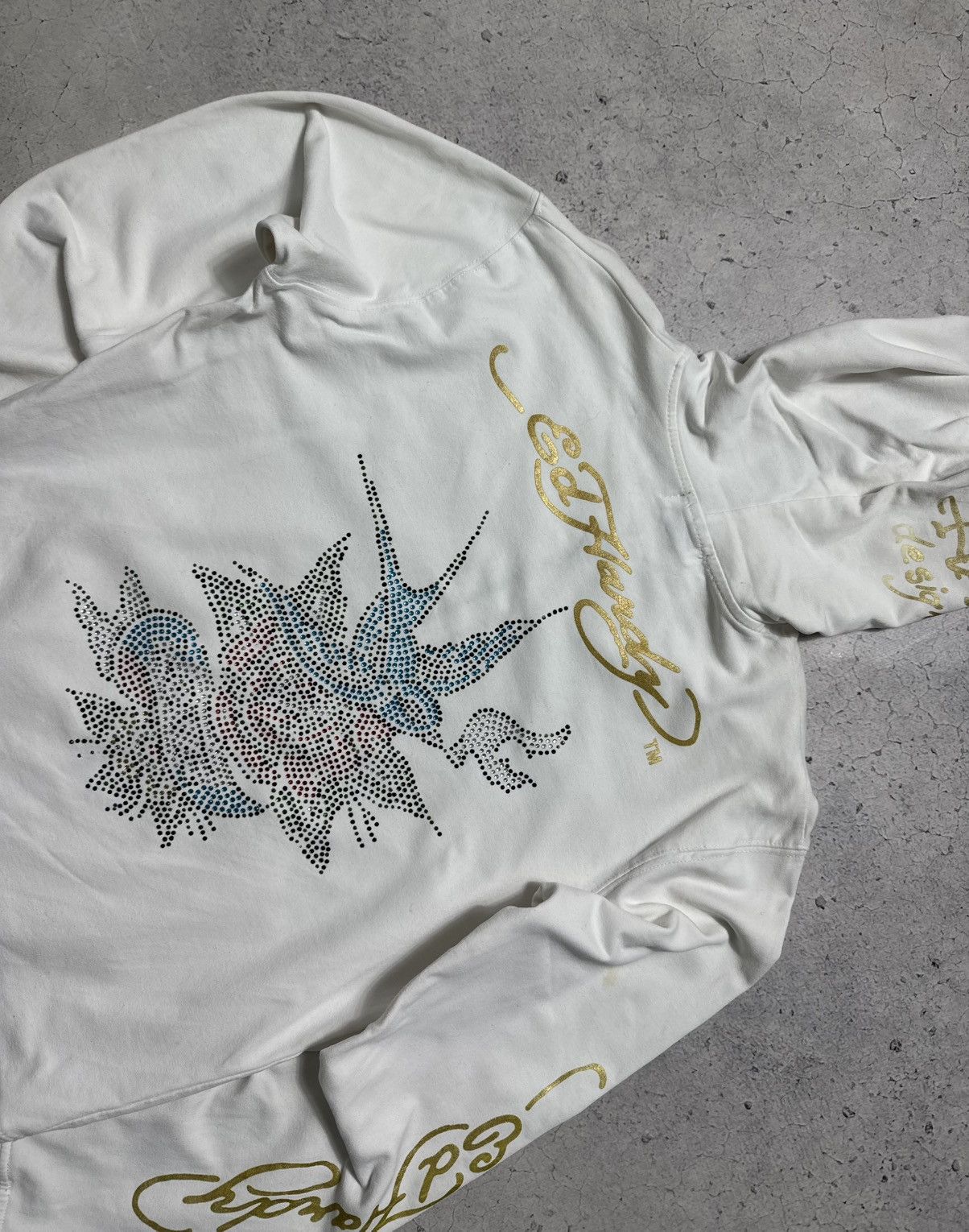 Ed Hardy Ed Hardy by Christian Audigier Women’s Full Zip Hoodie White Size XL / US 12-14 / IT 48-50 - 9 Thumbnail