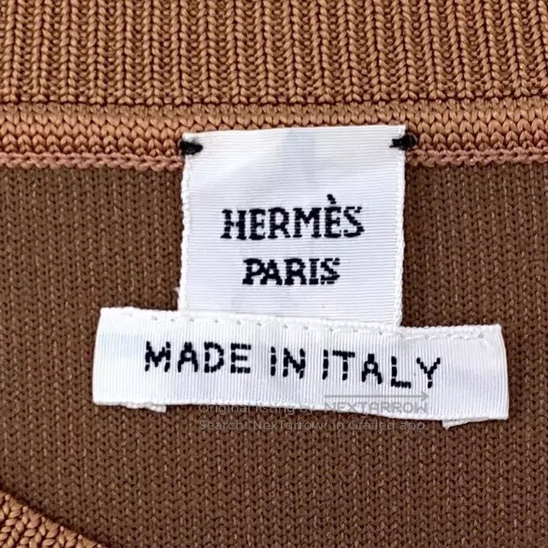 Hermes Hermes Chestnut round neck short sleeve knit vest Size XS / US 0-2 / IT 36-38 - 5 Thumbnail