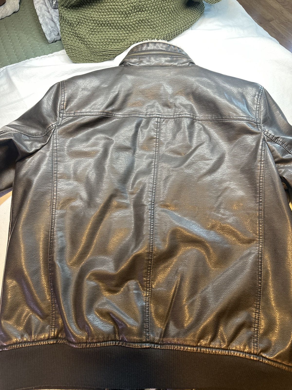 Levi's Levis Sherpa Lined Leather Jacket Size US L / EU 52-54 / 3 - 1 Thumbnail