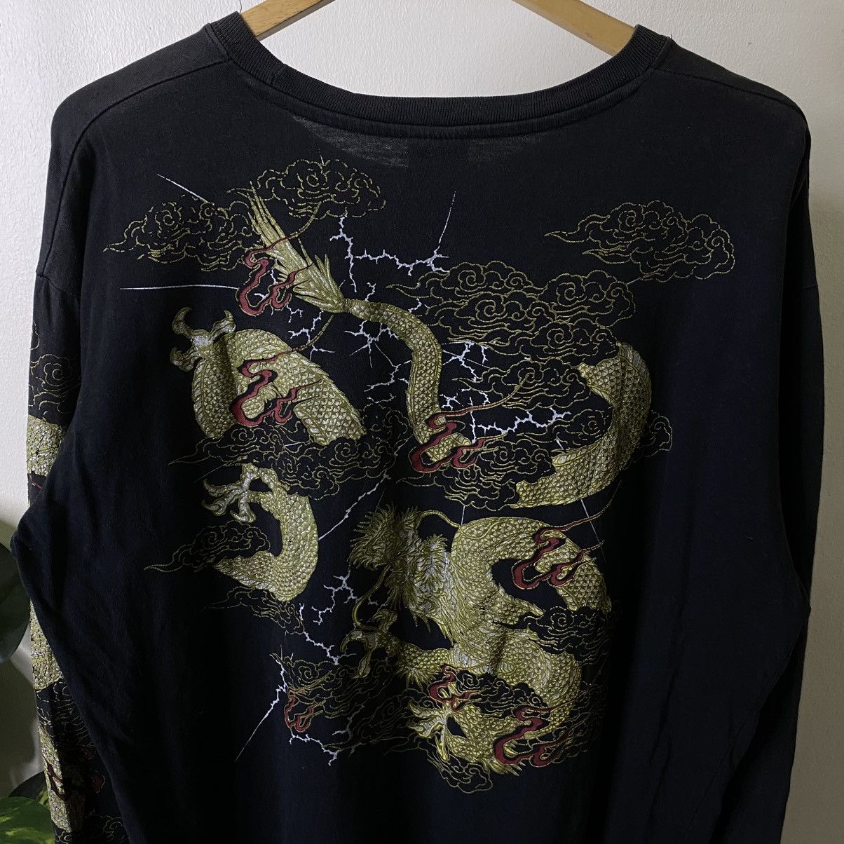 Japanese Brand CureAll Japanese Motive Karakuri Tamashii Ed Hardy Style LS Size US XL / EU 56 / 4 - 2 Thumbnail