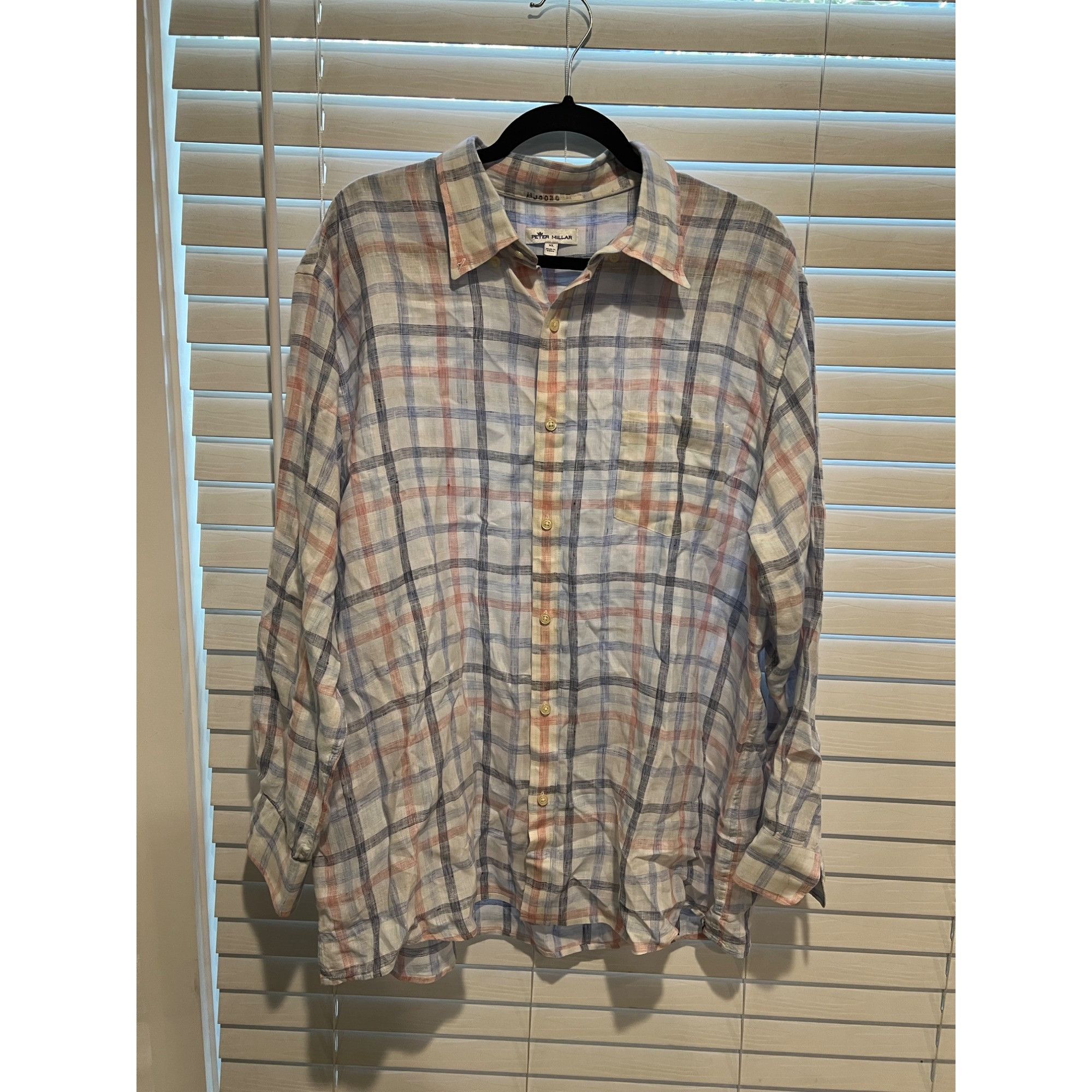 Peter Millar Peter Millar 100% Linen Long Sleeve Button Up Shirt - Size - Size US XL / EU 56 / 4 - 1 Thumbnail