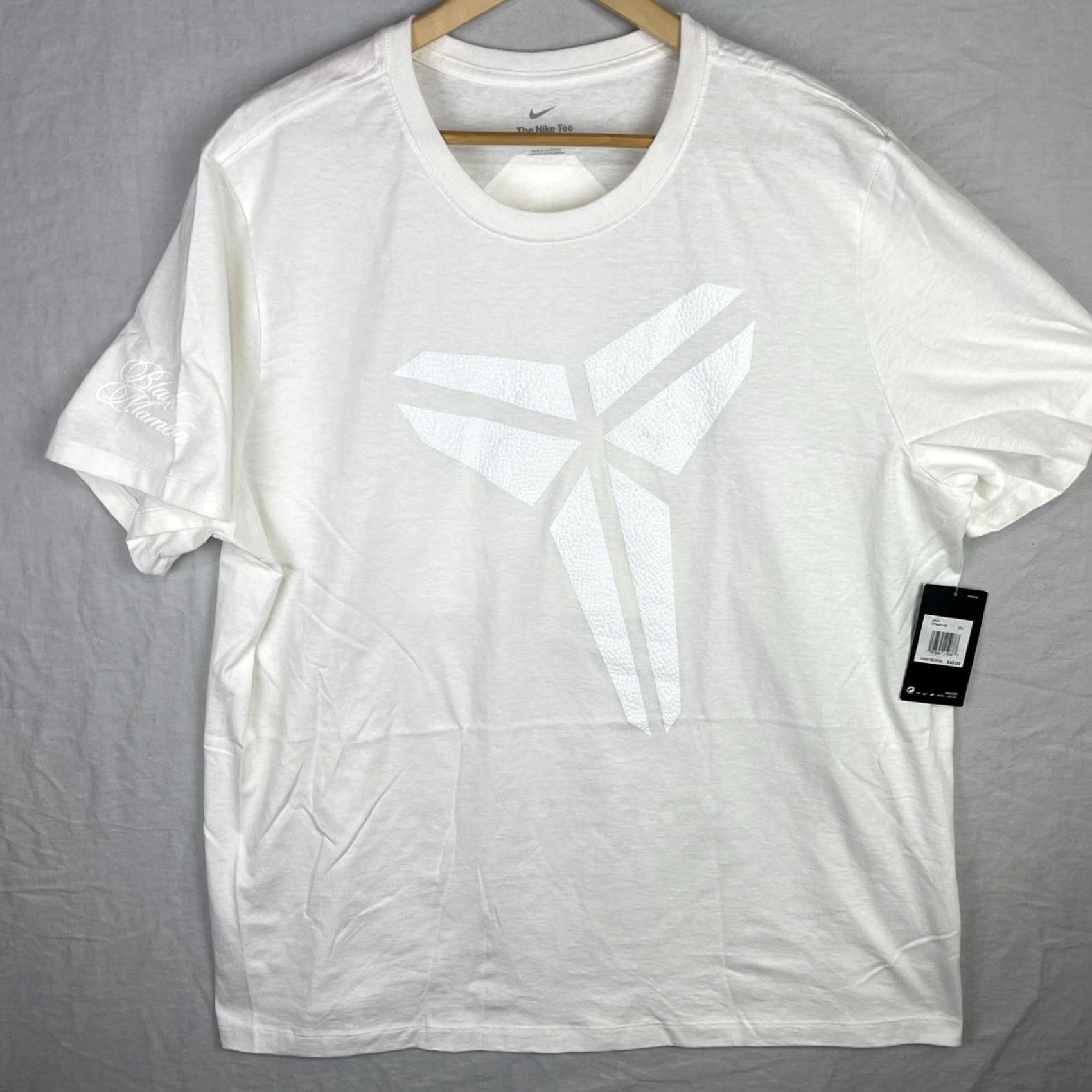 Nike Kobe Bryant Nike Shirt Mens 2XL White Halo Mamba HF6453-100 Short Sleeve Size US XXL / EU 58 / 5 - 2 Thumbnail