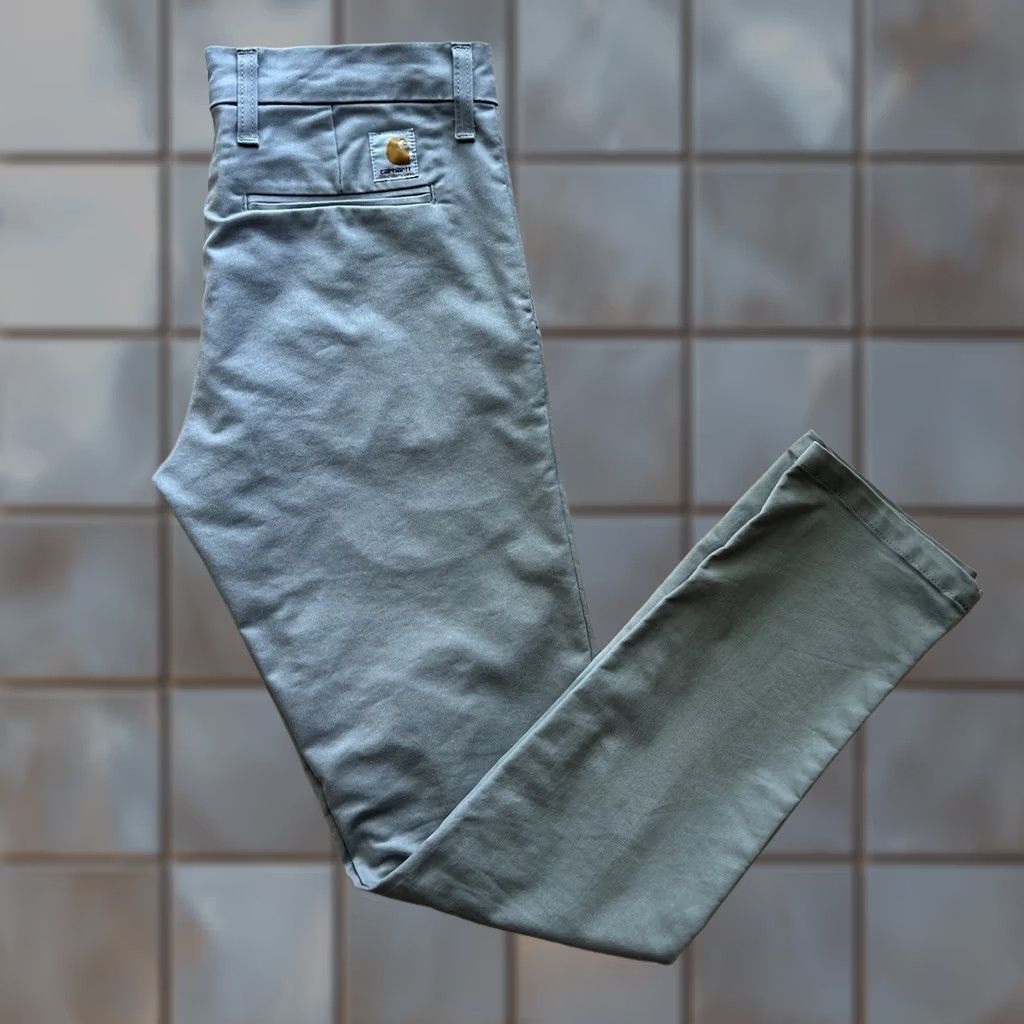 Carhartt Wip Carhartt WIP Sid Pants 32x31.5 Gray Slim Chino Size US 32 / EU 48 - 1 Thumbnail