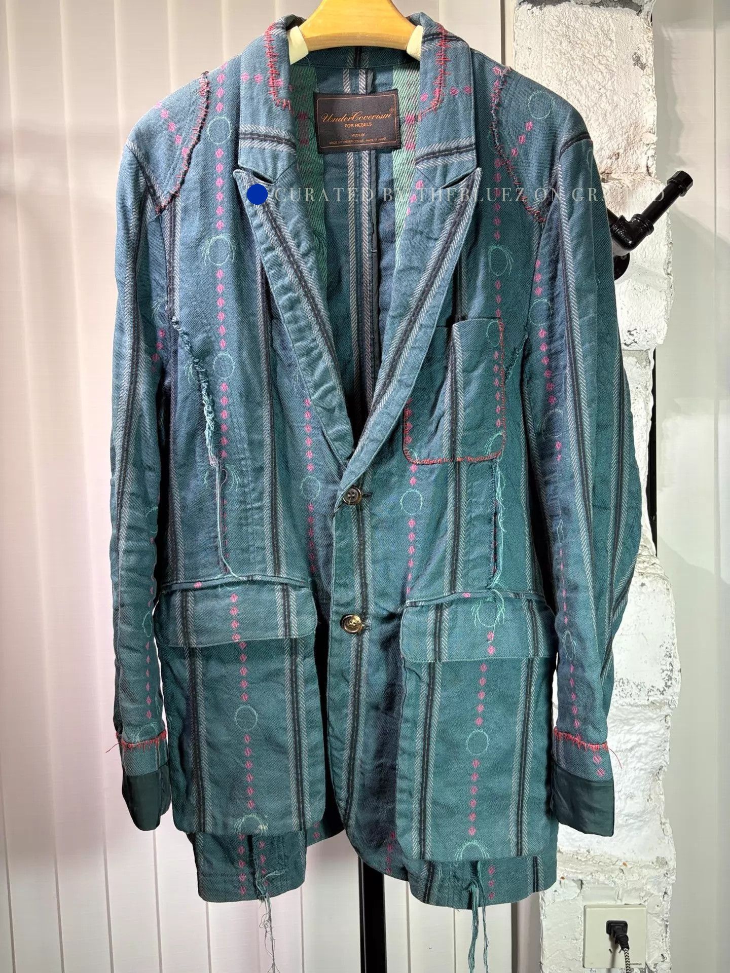 Undercover Frayed Blue Embroidered Jacket Size US M / EU 48-50 / 2 - 1 Thumbnail