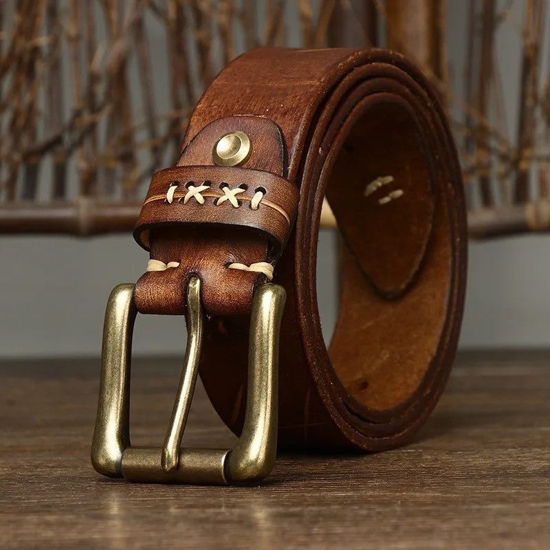 Leather × Vintage Genuine Leather Belt Size ONE SIZE - 1 Thumbnail