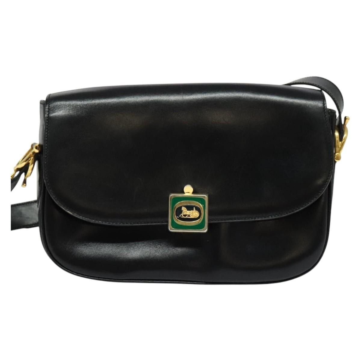 Celine CELINE Shoulder Bag Leather Black Gold Size ONE SIZE - 2 Thumbnail