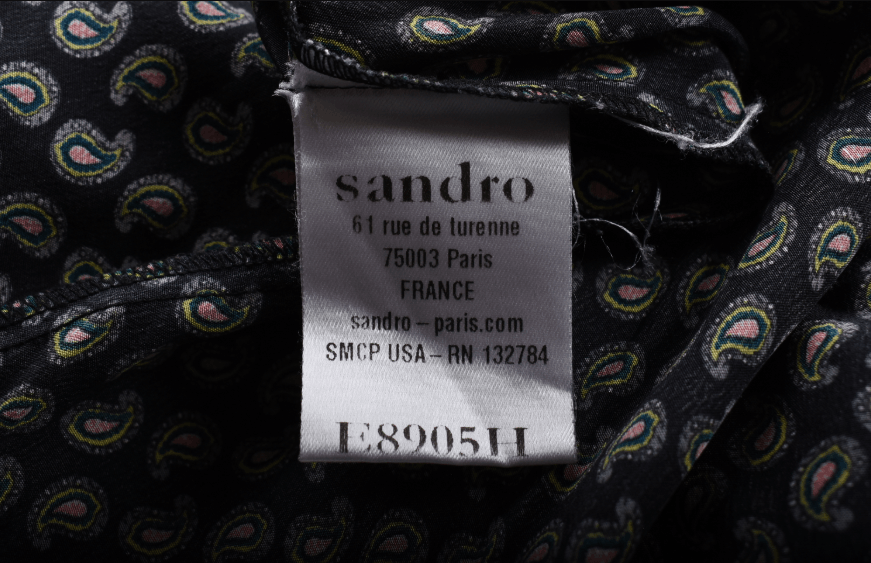 Sandro Women's Sandro Paisley Silk Top and High-Low Hem Size S/M Size M / US 6-8 / IT 42-44 - 4 Thumbnail