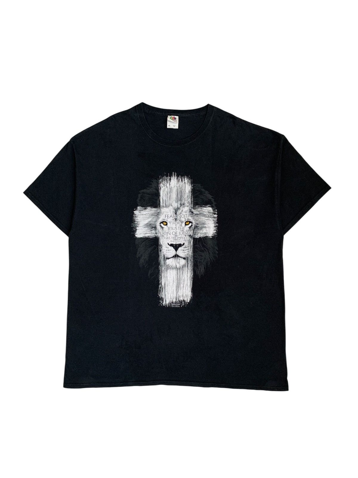 Vintage Jesus Tee FEAR NOT FOR JESUS THE LION OF JUDAH HAS TRIUMPHED Size US XXL / EU 58 / 5 - 1 Thumbnail