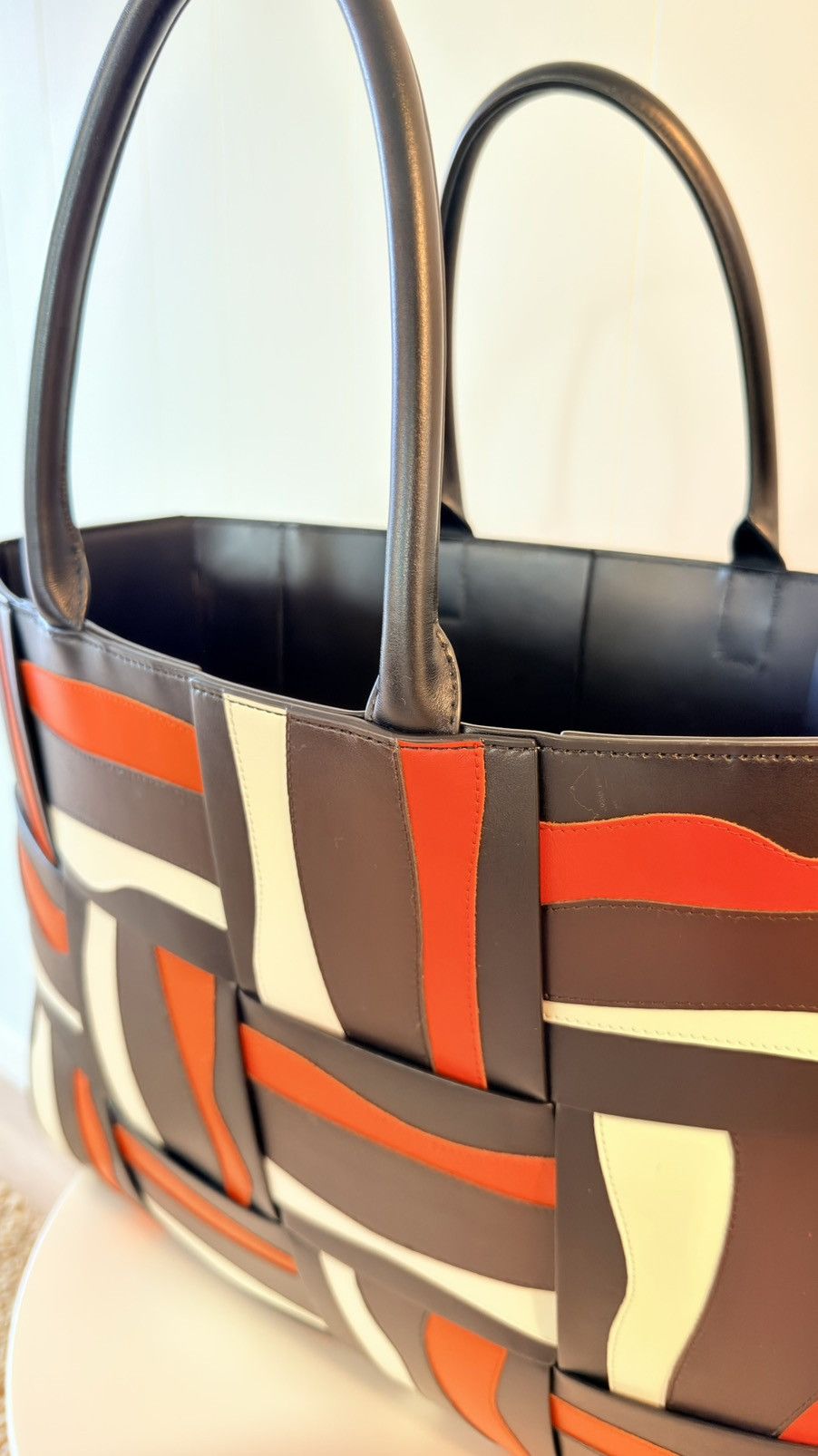 Bottega Veneta BOTTEGA VENETA Large Men's Arco Tote — Red/Brown Zebra Print Size ONE SIZE - 3 Thumbnail
