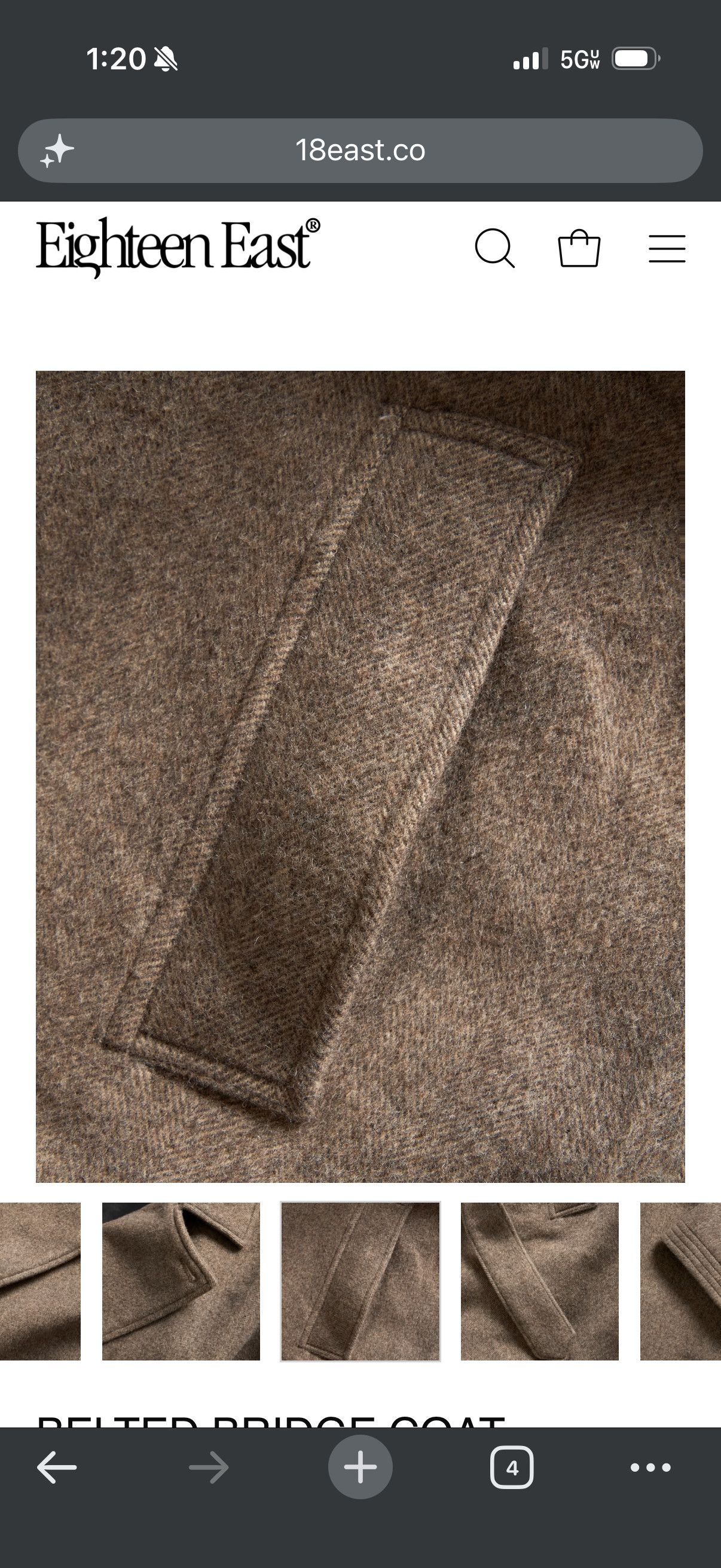 18 East Belted Bridge Coat Size US S / EU 44-46 / 1 - 4 Thumbnail