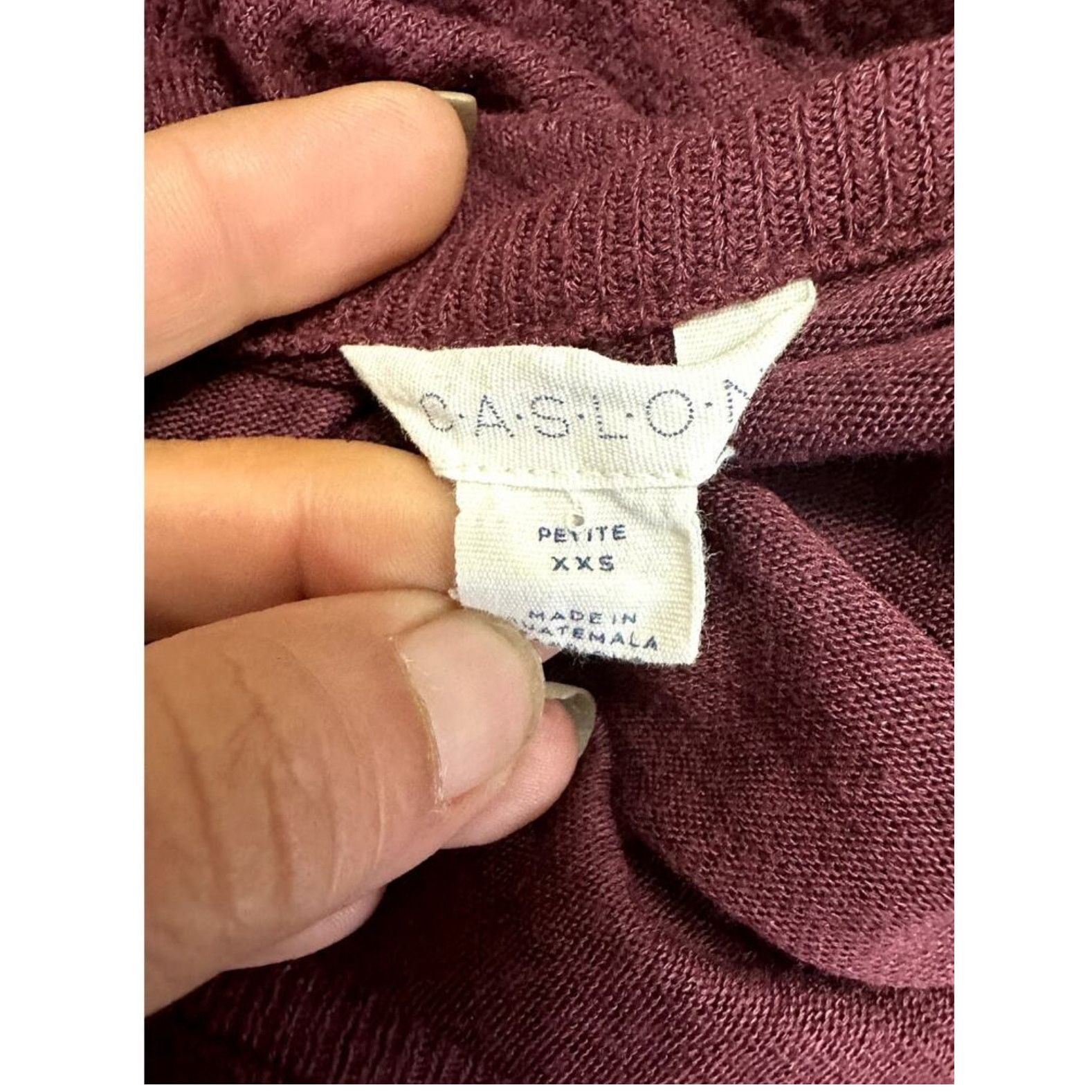 Other Caslon Women's Burgundy Button Down Cardigan Sweater XXSP Size XXS / US 00 / IT 34 - 7 Thumbnail