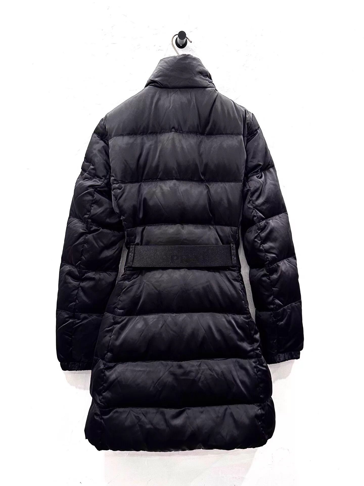Prada Prada Blk Long Puffer Jacket Side Blk/Slv Triangle Logo 38 Size XS / US 0-2 / IT 36-38 - 2 Thumbnail