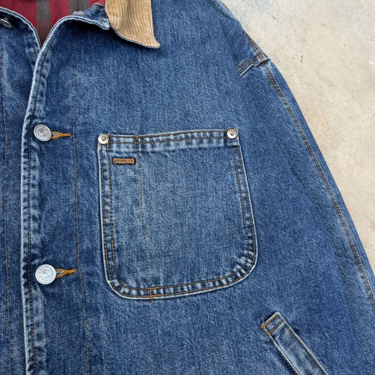 Polo Ralph Lauren Vintage Polo Ralph Lauren Denim Work Jacket Plaid Lining Size US L / EU 52-54 / 3 - 8 Thumbnail