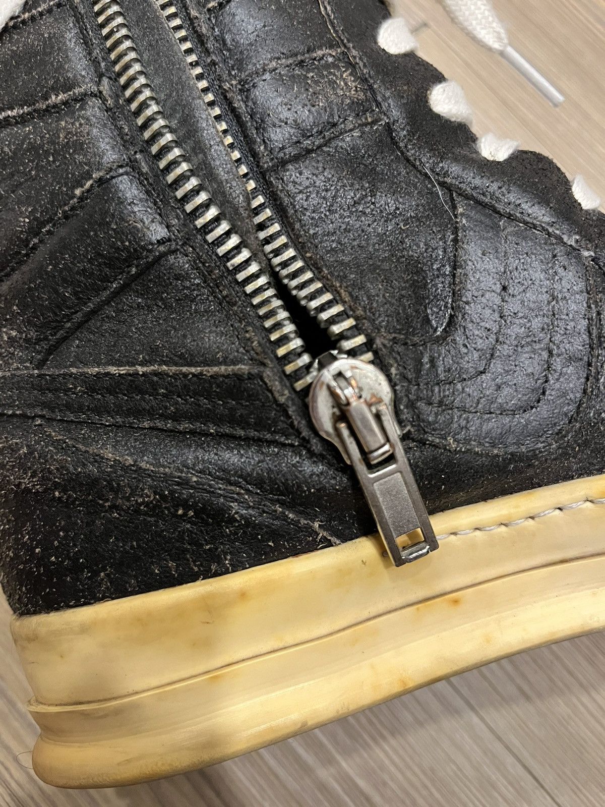 Rick Owens Rick Owens 2008 “Creatch” Blistered Leather Dunks Size US 6 / EU 39 - 9 Thumbnail