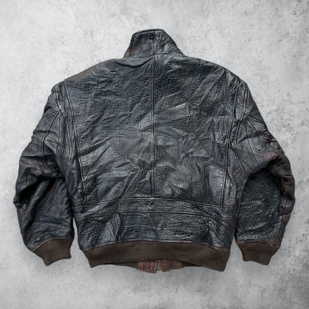 Japanese Brand × Vintage 🔥Vintage Japanese Brand Sheepskin Leather Bomber Jacket Size US M / EU 48-50 / 2 - 3 Thumbnail