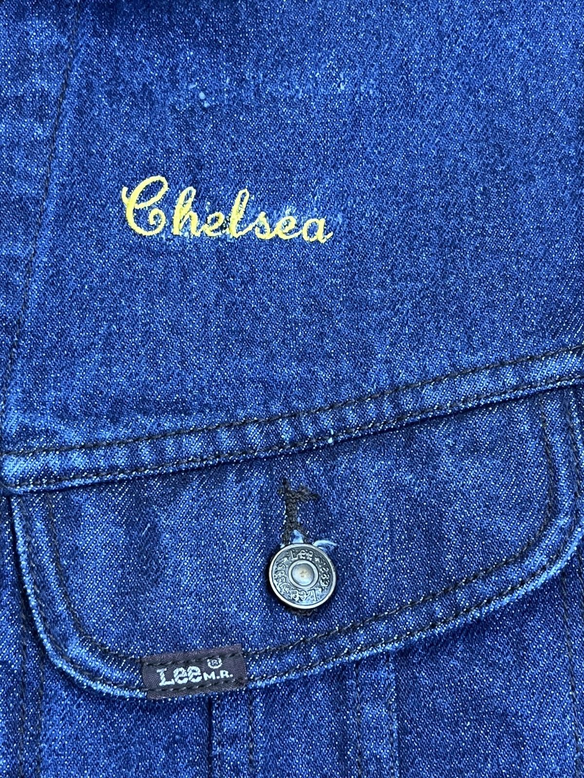 Lee Grail🔥Vintage 90s LEE wildcats Chelsea trucker denim jackets Size US S / EU 44-46 / 1 - 5 Thumbnail