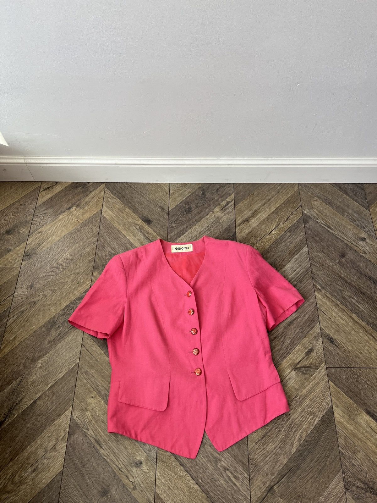 Other Vintage Electre Paris Women’s Suit Pink Skirt Set 80s 90s Size M / US 6-8 / IT 42-44 - 4 Thumbnail