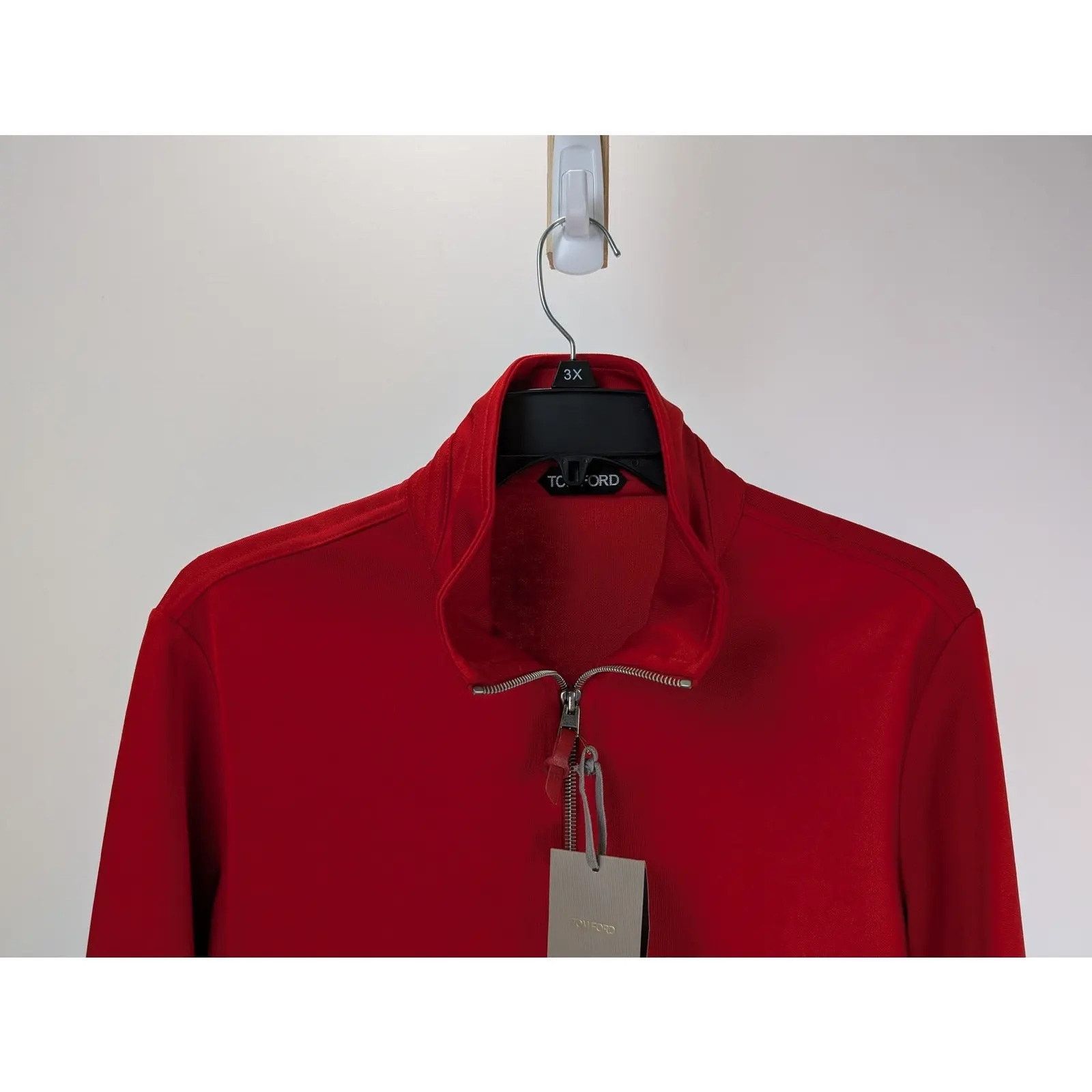 Tom Ford o1rshd1 Cut And Sewn Full Zip Knitted Sweater in Red Size US M / EU 48-50 / 2 - 5 Thumbnail