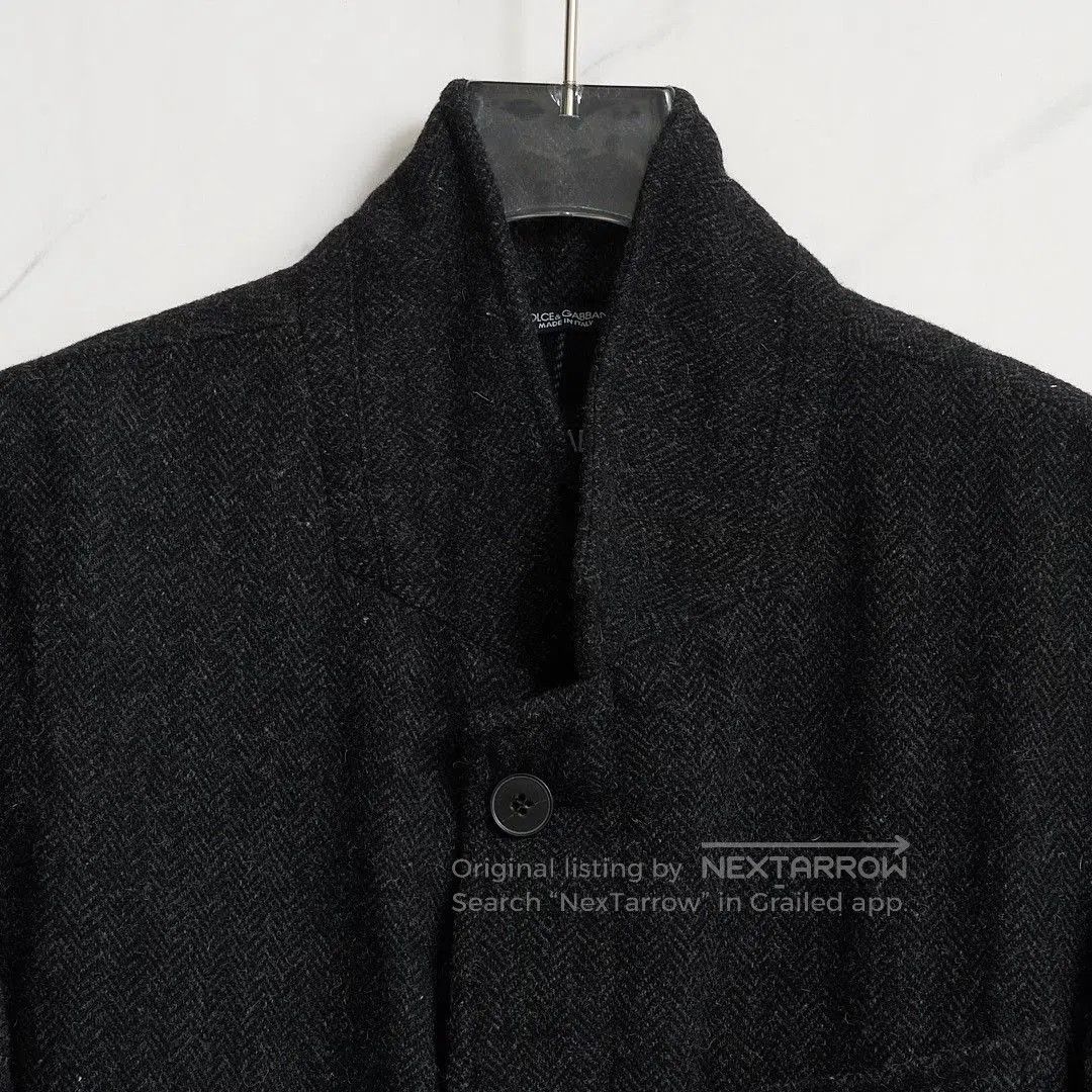 Dolce & Gabbana Dolce&Gabbana Men's Herringbone Wool Coat. Size US M / EU 48-50 / 2 - 3 Thumbnail