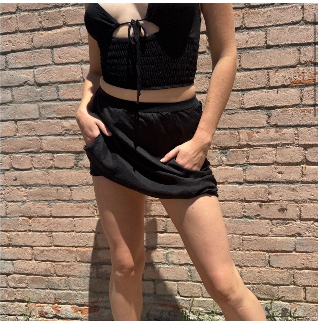 Rick Owens Rick Owens Lilies Black Silk Ruched Skort Mini Skirt Sz S Size 27" / US 4 / IT 40 - 5 Thumbnail