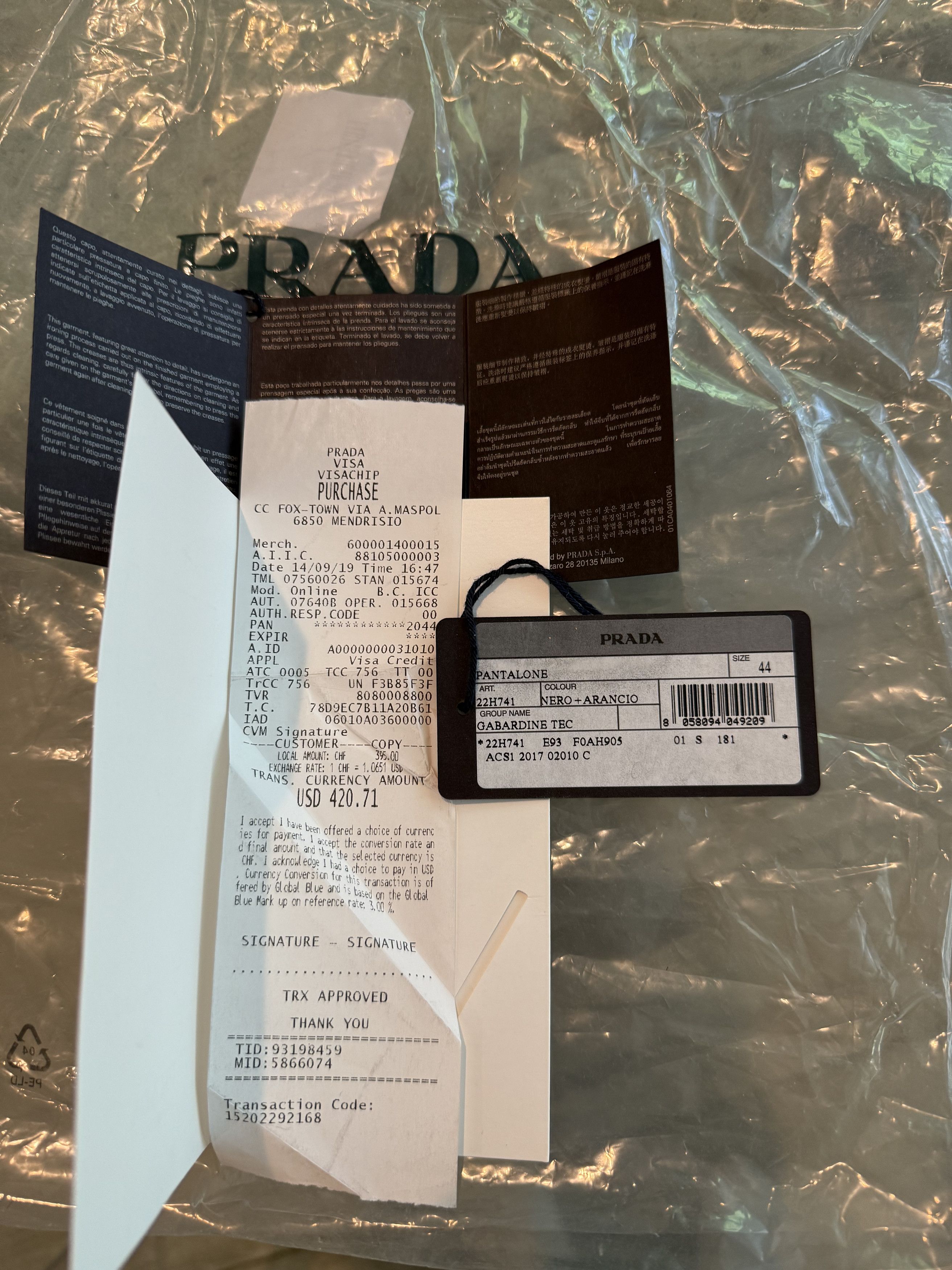 Prada Prada Black/Orange Stitching Dress Pants Size US 28 / EU 44 - 7 Thumbnail