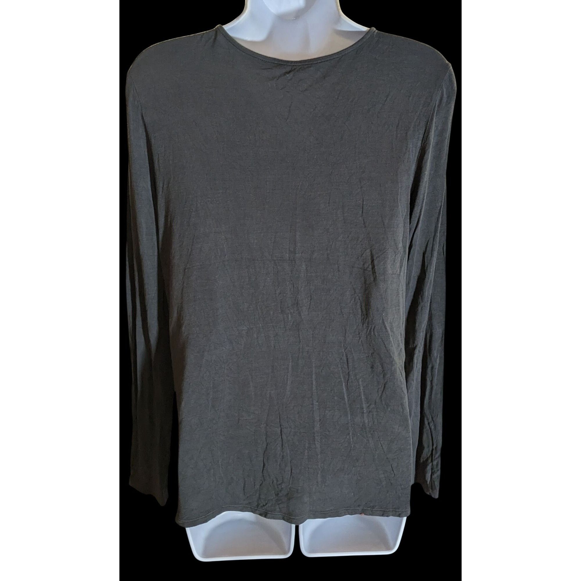 American Eagle Outfitters American Eagle Soft & Sexy Lace Up Top Grey Long Sleeve Medi Size M / US 6-8 / IT 42-44 - 3 Thumbnail