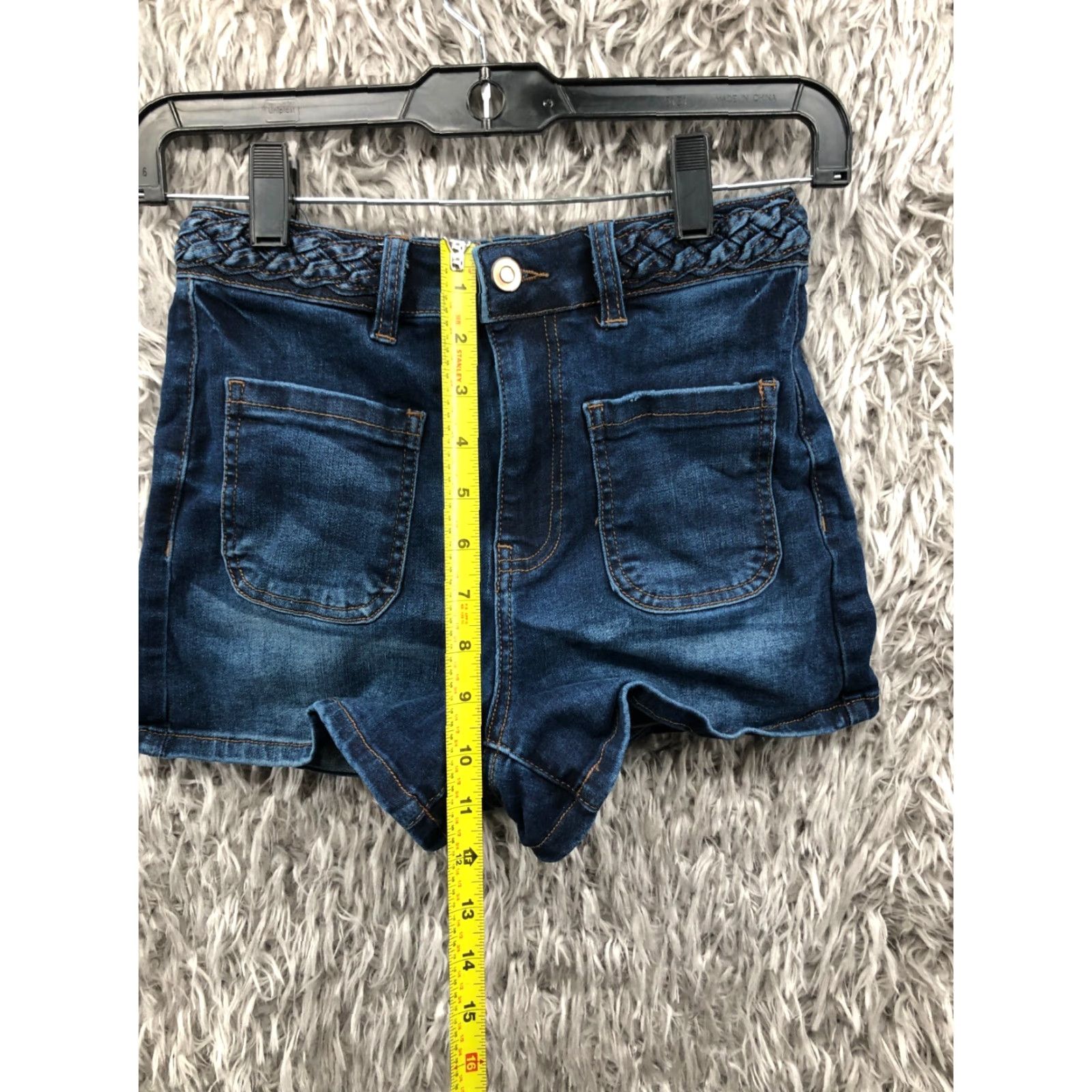 Vintage Celebrity Pink High Rise Boyfriend Shorts Juniors Size 3 Denim Blue 5-Pocket Logo Casual Womens Size 26" / US 2 / IT 38 - 3 Thumbnail