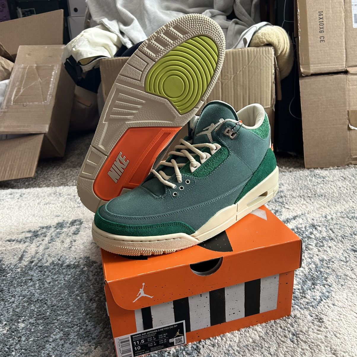 Jordan Brand FZ7974-300 AJ3 AiR JORDAN 3 OG SP BiCOASTAL MALACHiTE FOSSiL Size US 10 / EU 43 - 3 Thumbnail
