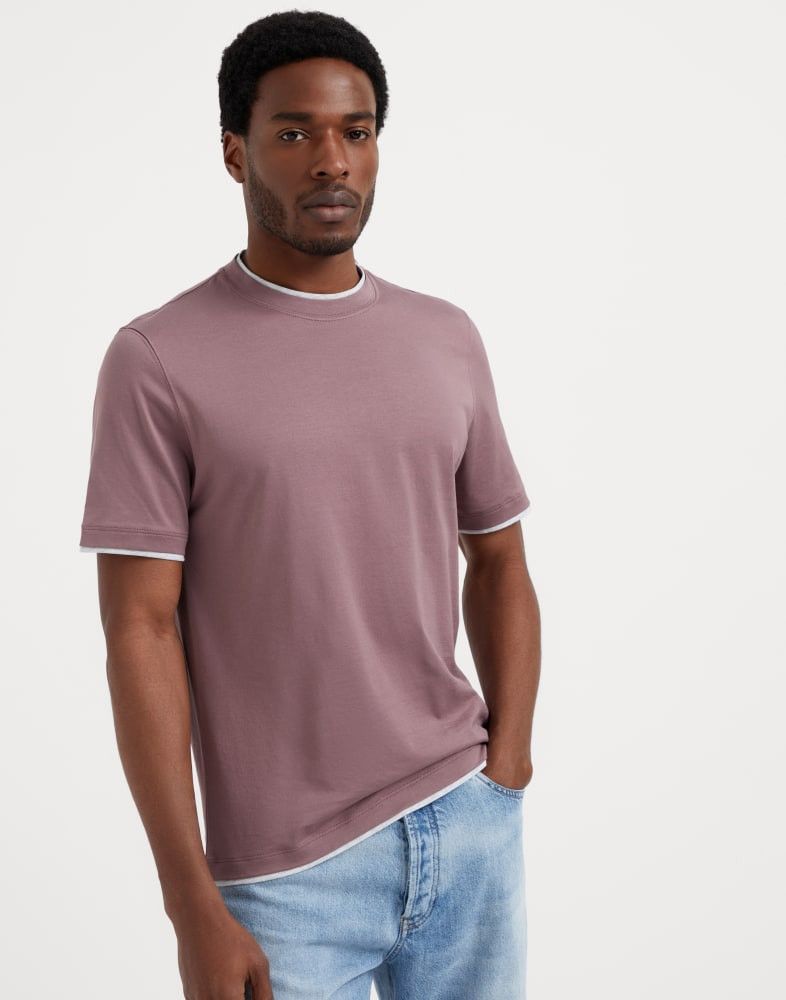 Brunello Cucinelli o1w1db10825 T-Shirt in Purple Size US S / EU 44-46 / 1 - 1 Thumbnail