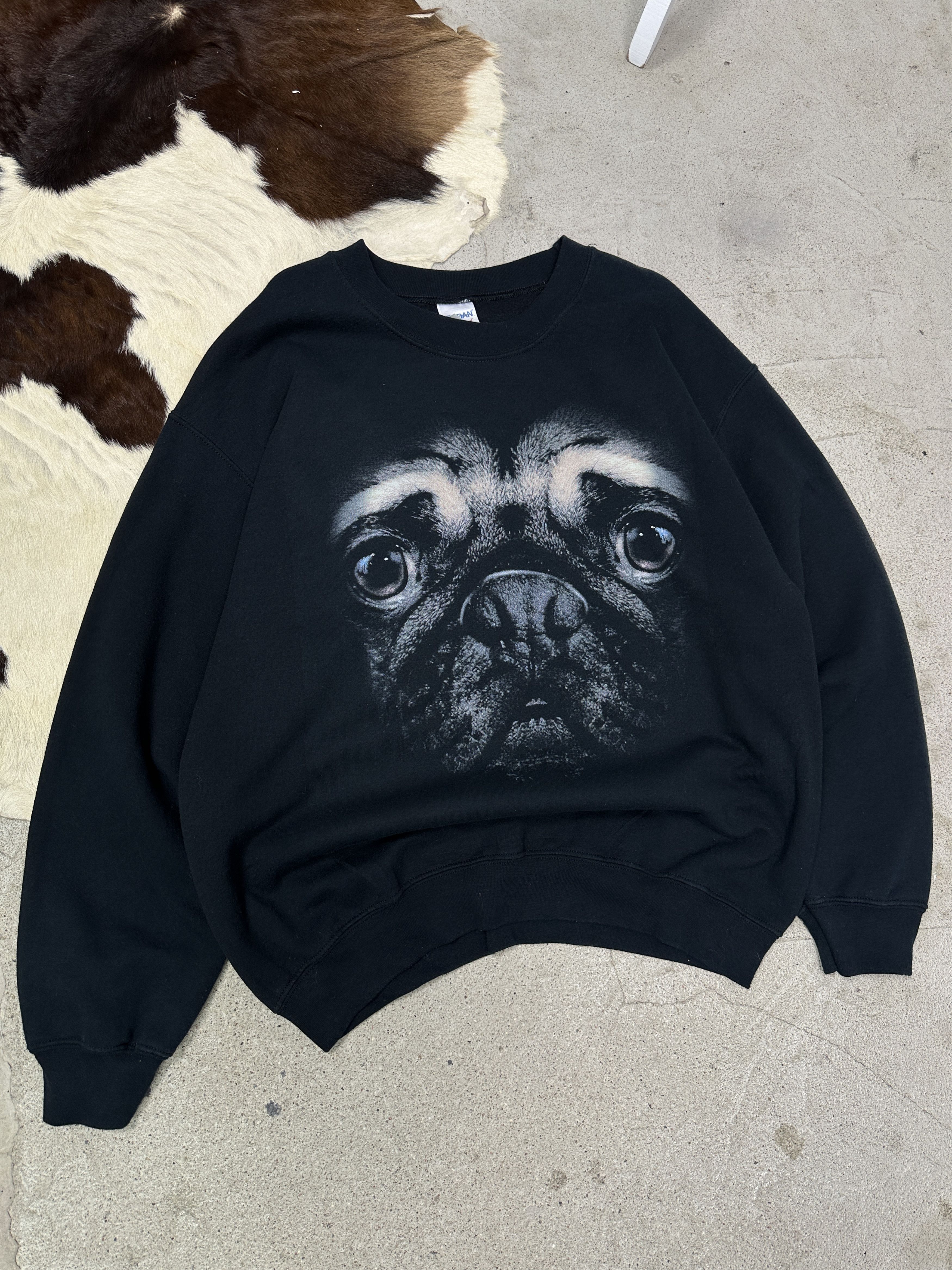 Vintage Vintage Streetwear Casual Y2K Pug Sweatshirt 00s Size US L / EU 52-54 / 3 - 1 Thumbnail