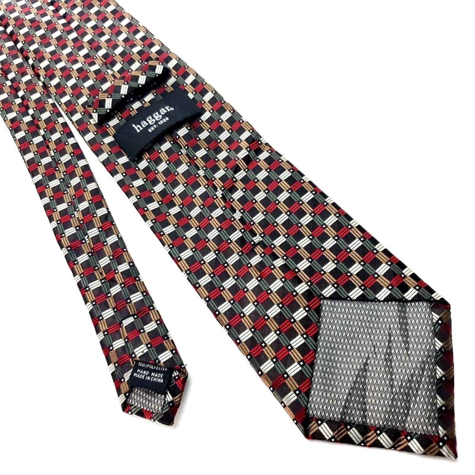 Haggar Haggar Multi Colored Polyester Tie Woven Graphic Check Size ONE SIZE - 3 Thumbnail