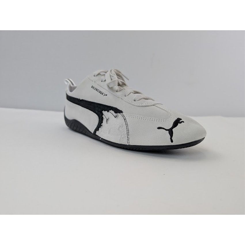 Balenciaga × Puma o1rshd1 Q:2 / Speedcat Destroyed Low Top Sneaker in White Size US 11 / EU 44 - 2 Thumbnail