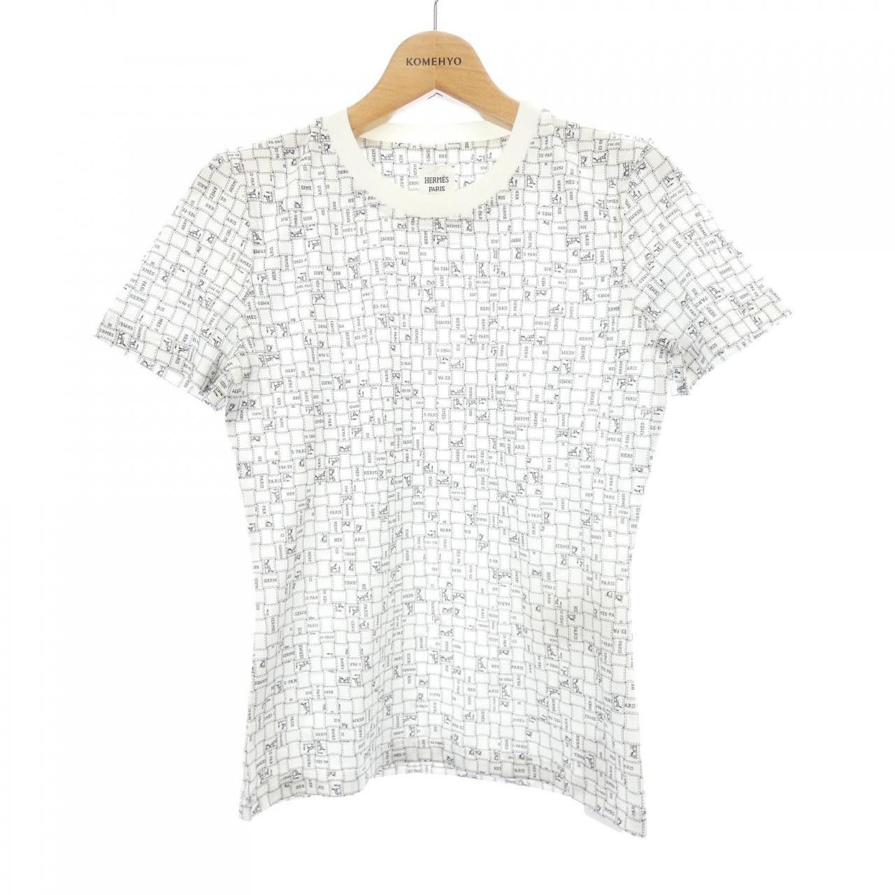 Hermes Hermes Hermes Bolduc Au Carre Cotton TShirt Textile T-Shirts DUTY FREE for USA Size ONE SIZE - 1 Thumbnail