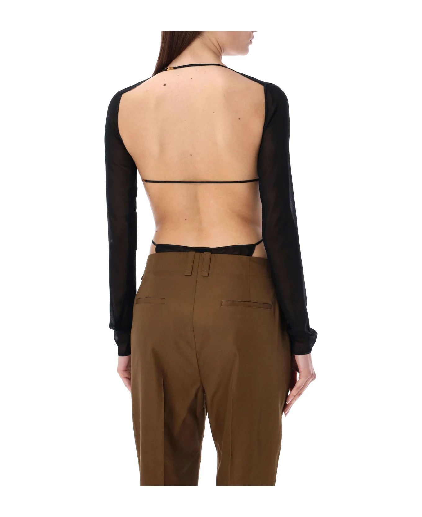 Saint Laurent Paris o1bcso1str0426 Body Long Sleeves Look in Black Size M / US 6-8 / IT 42-44 - 3 Thumbnail