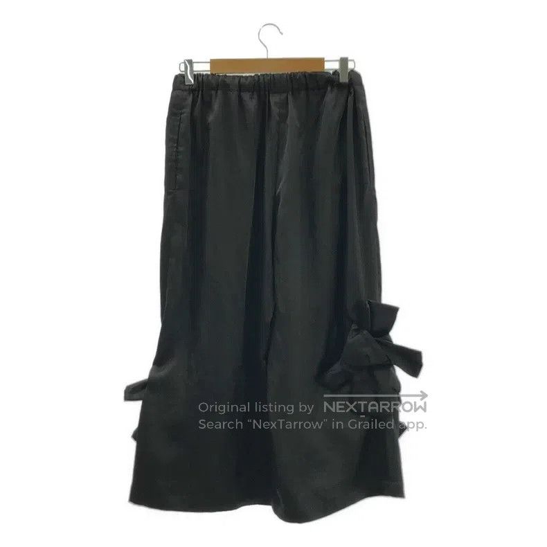 Comme des Garcons Comme des Garcons size S Retro Black Bow Tie Wide Leg Leis Size 22" - 2 Thumbnail