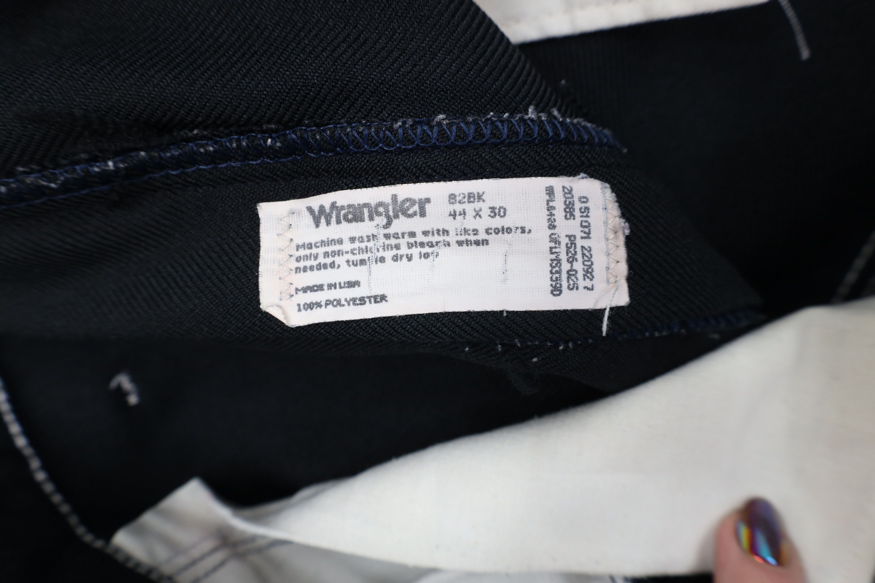 Wrangler Vintage 90s Wrangler Western Flared Wide Leg Pants Black USA Size US 44 / EU 60 - 8 Thumbnail