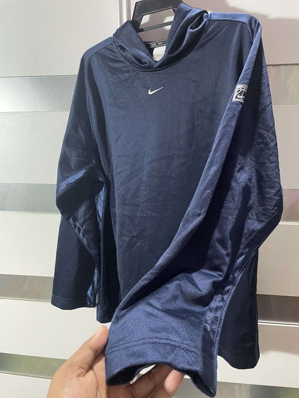 Nike × Vintage Vintage Nike center swoosh embroidery Hoodie light y2k Size US M / EU 48-50 / 2 - 3 Thumbnail