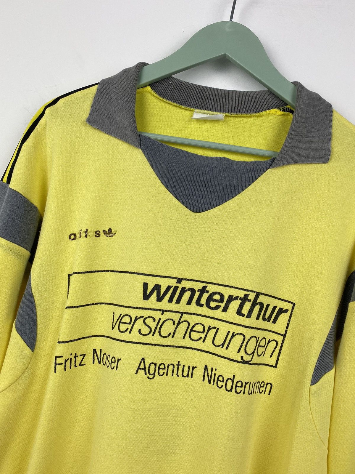 Adidas Vintage Adidas Winterthur 1980s #3 Ventex Soccer Jersey PSG Size US M / EU 48-50 / 2 - 3 Thumbnail