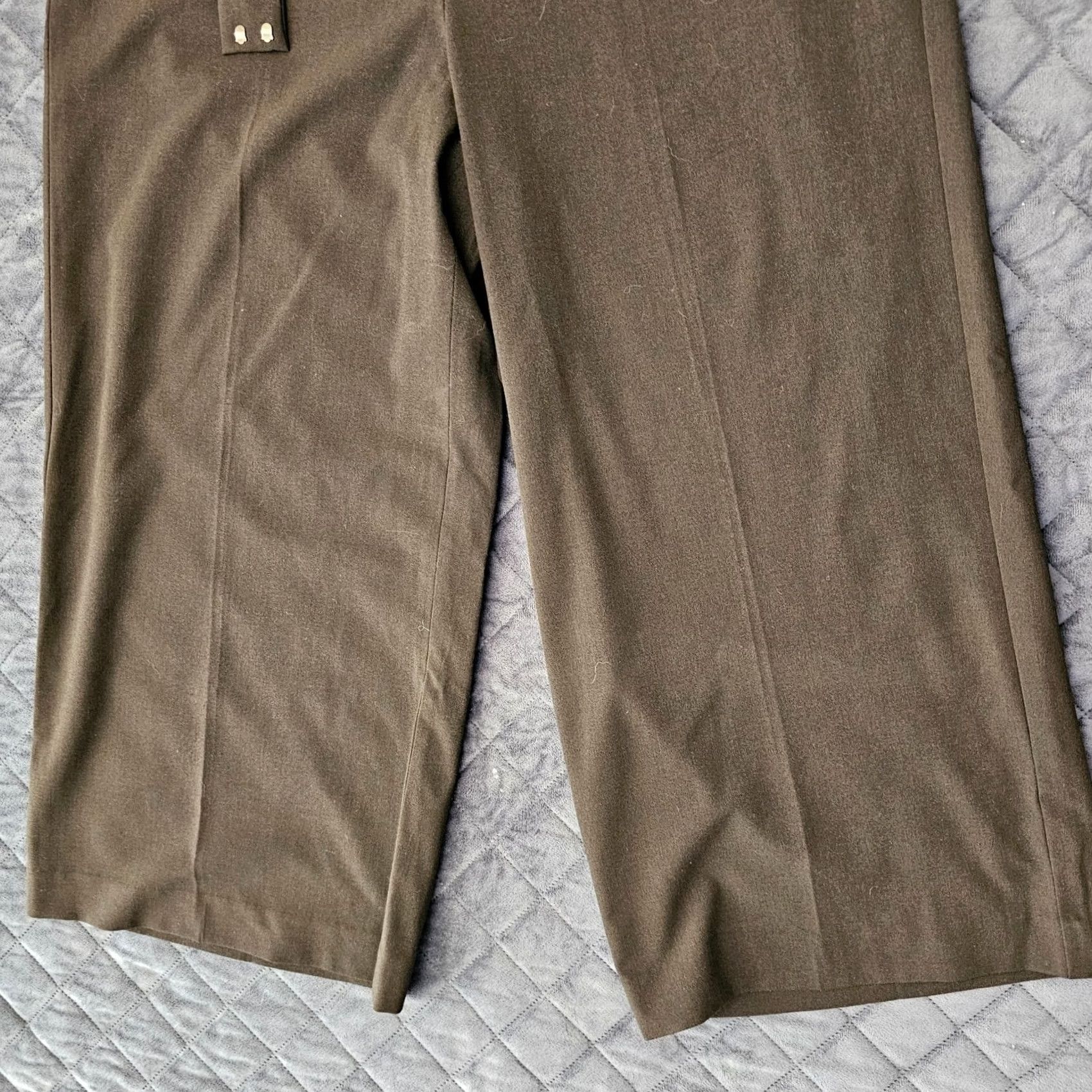 Talbots Talbots Pants Women's 14 Brown Cropped Capri Stretch Career Dress Pants Size 36" / US 14 / IT 50 - 2 Thumbnail