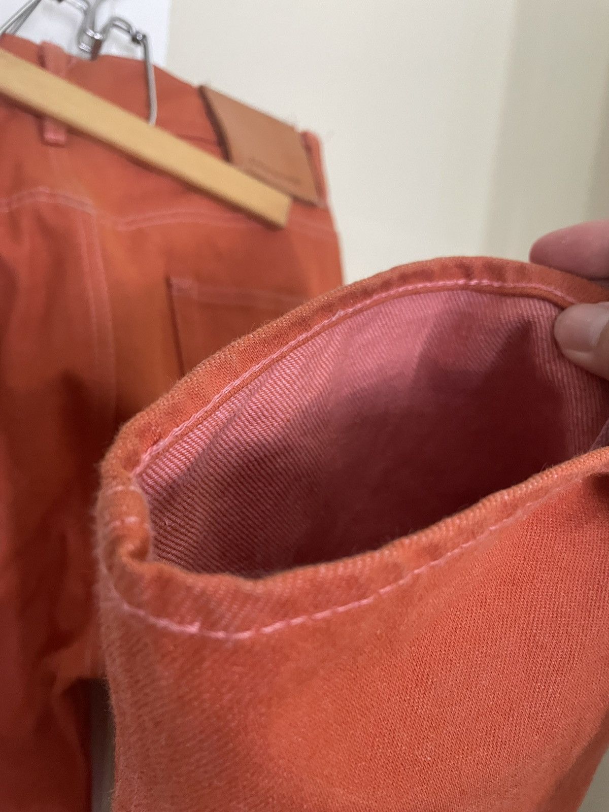 Rick Owens Rick Owens Detroit cut orange 14oz Japanese selvedge jeans Size US 31 - 8 Thumbnail