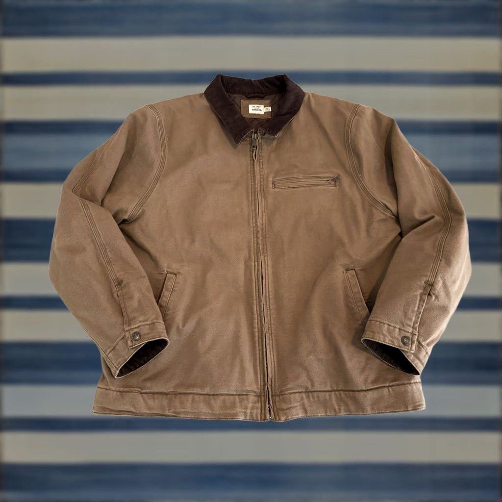Flint And Tinder Flint and Tinder Jacket Brown Trucker Full Zip Mens 2XL 2XL Size Regular Cotton Blend Solid Collared- Vietnam Shirt? Size US XXL / EU 58 / 5 - 1 Thumbnail