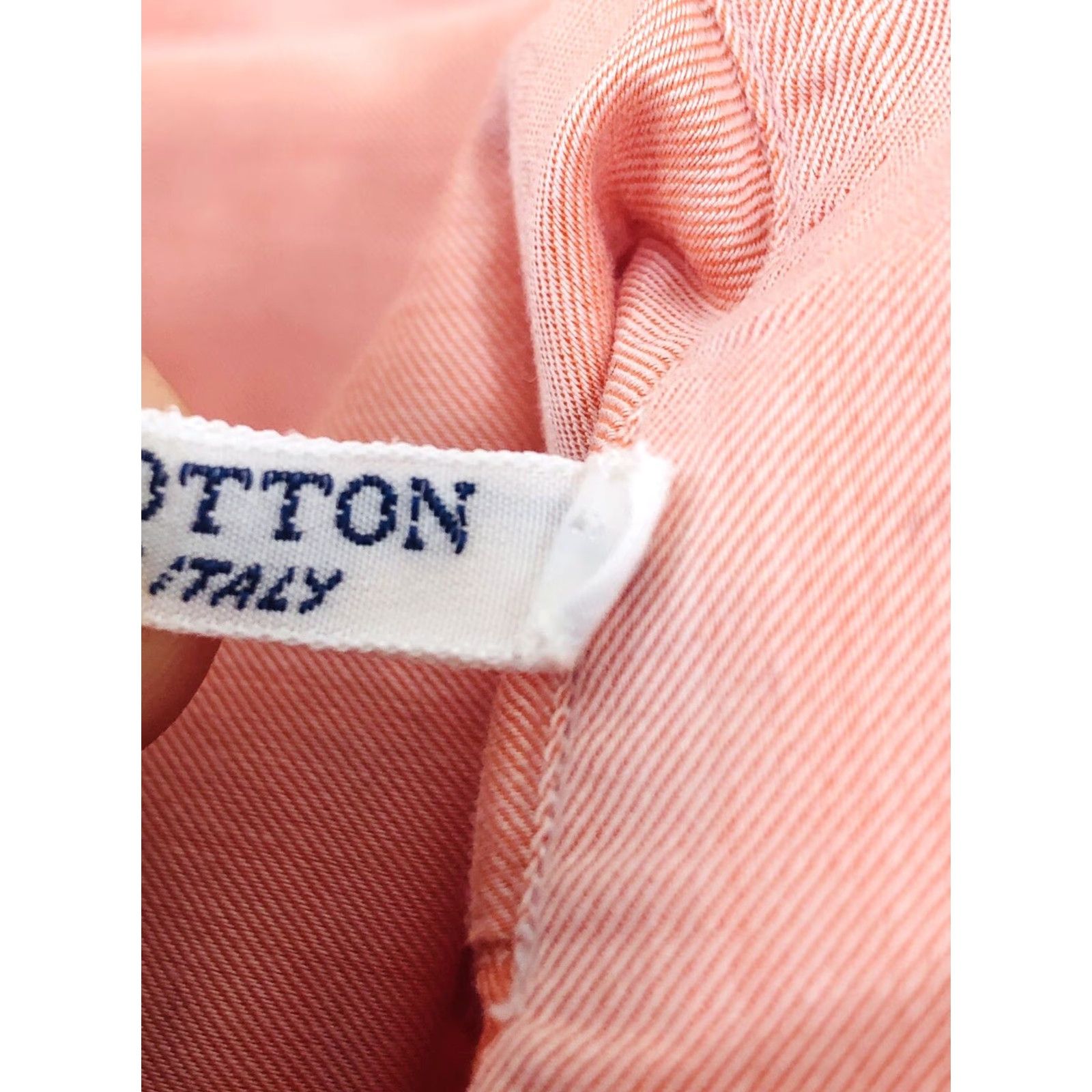 Vintage Fray Italy Mens L Cotton Shirt Button-Up Long Sleeve Chambray Pink Salmon XXL? Size US L / EU 52-54 / 3 - 6 Thumbnail